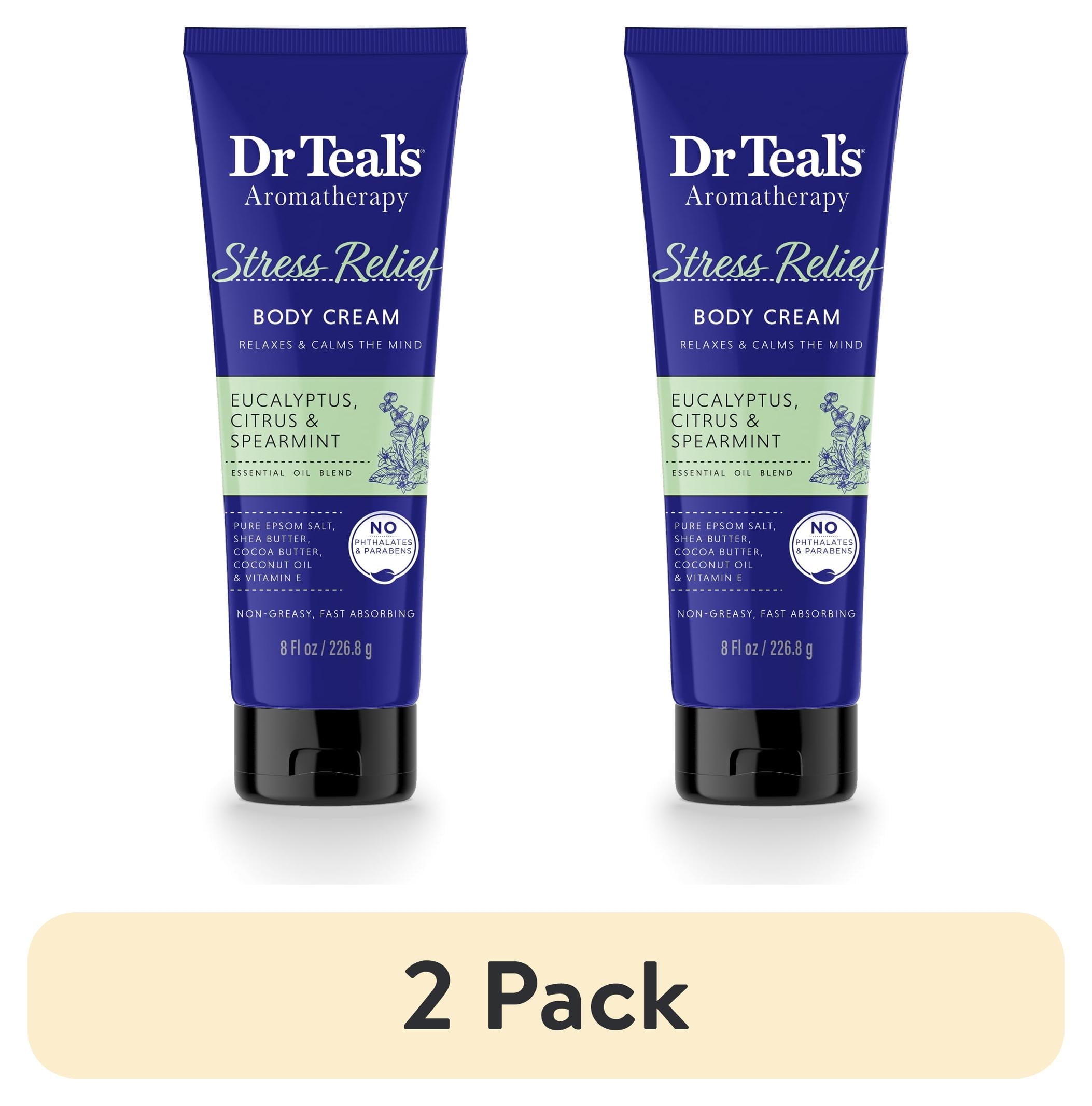 (2 pack) Dr Teal's Aromatherapy Stress Relief Body Cream with Eucalyptus & Citrus, 8 fl oz Dr Teal's