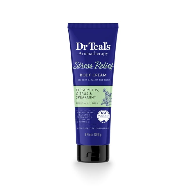 Dr Teal's Aromatherapy Stress Relief Body Cream with Eucalyptus & Citrus, 8 fl oz Dr Teal's