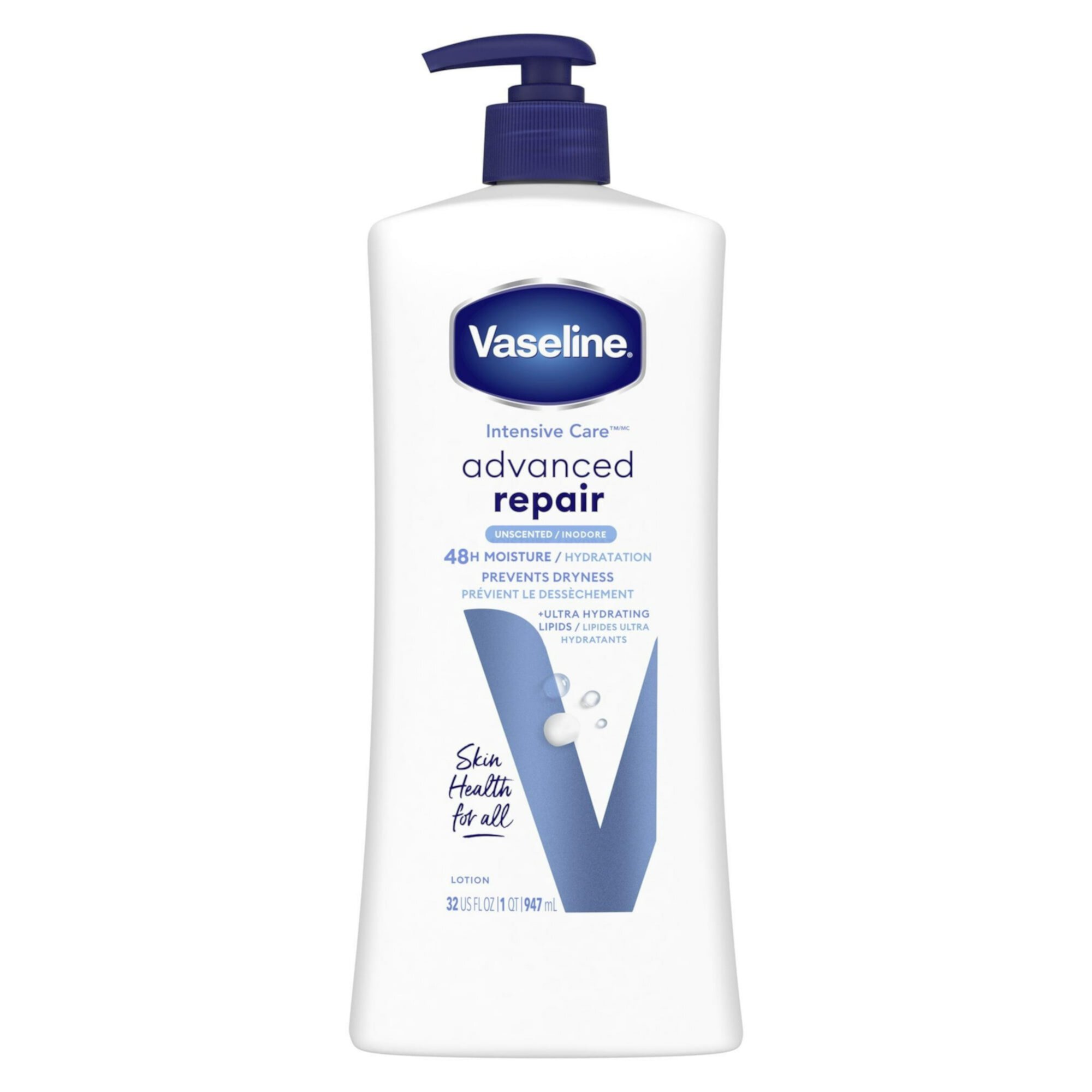 Vaseline Intensive Care Advanced Repair Non Greasy Women Body Lotion All Skin Unscented, 32 oz Vaseline