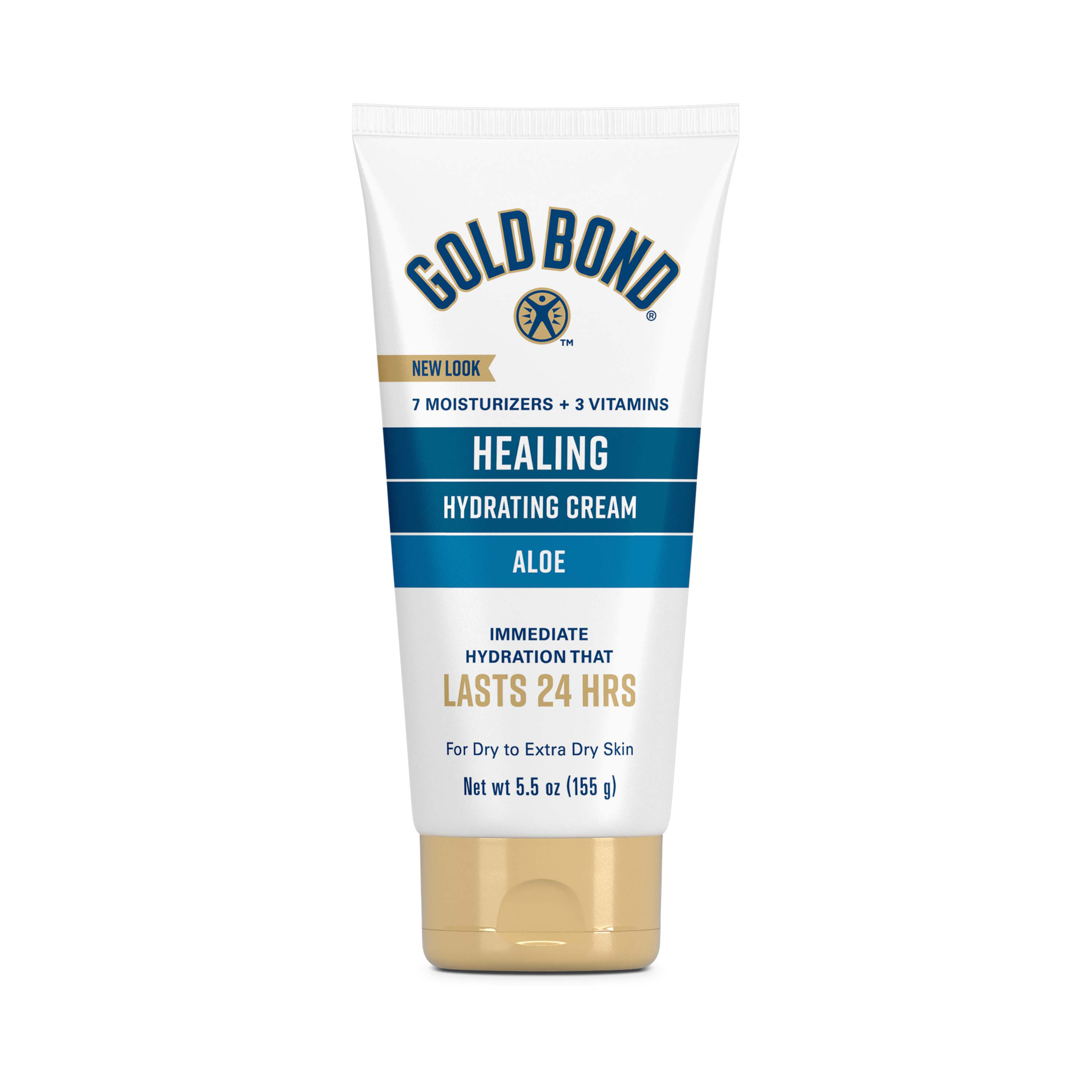 (2 pack) Gold Bond Healing Hydrating Hand Moisturizer, Face Cream, and Body Lotion for Dry to Extra Dry Skin, 5.5 oz Gold Bond