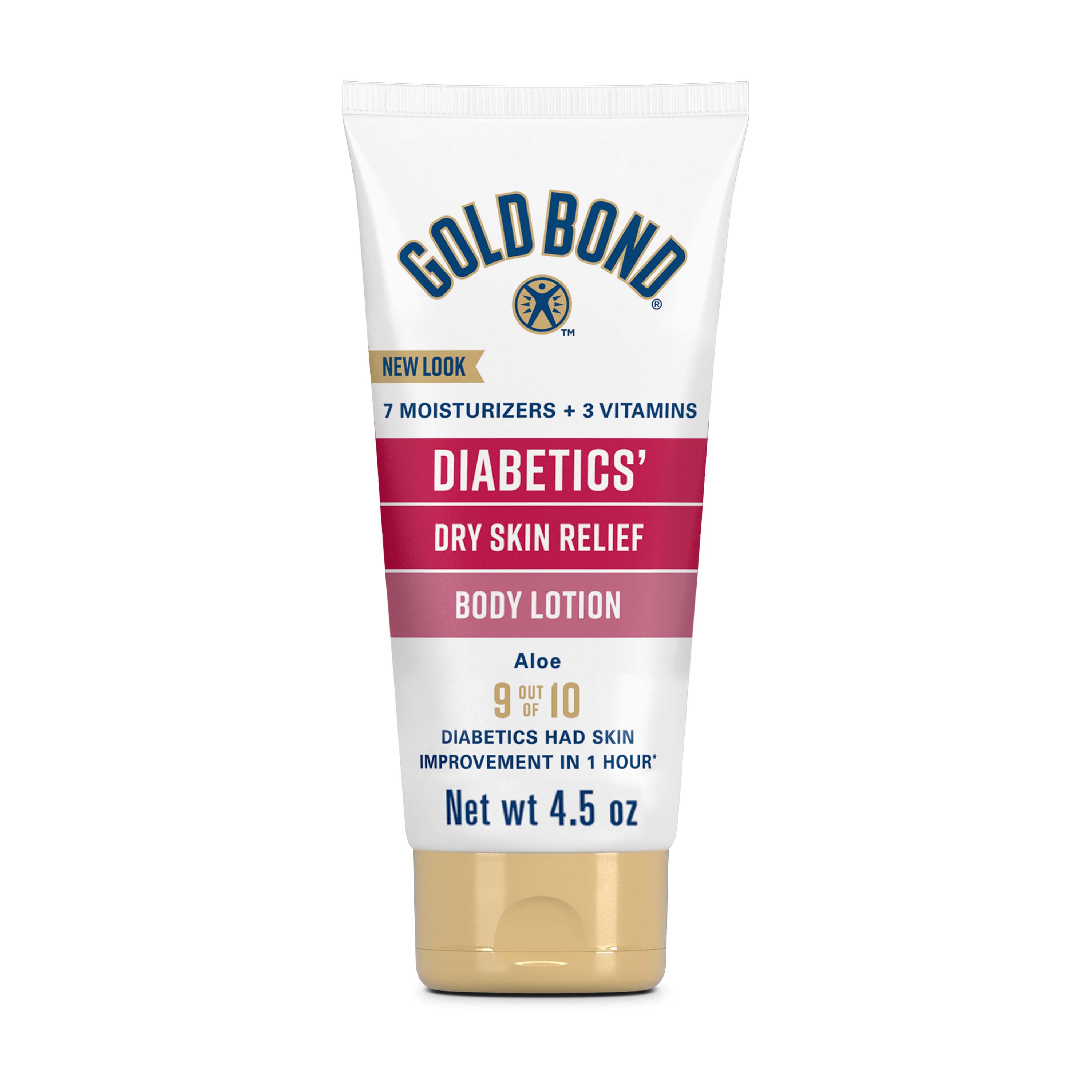 Gold Bond Diabetics' Dry Skin Relief Body Lotion, 4.5 oz., with Aloe, As Seen on TikTok Gold Bond