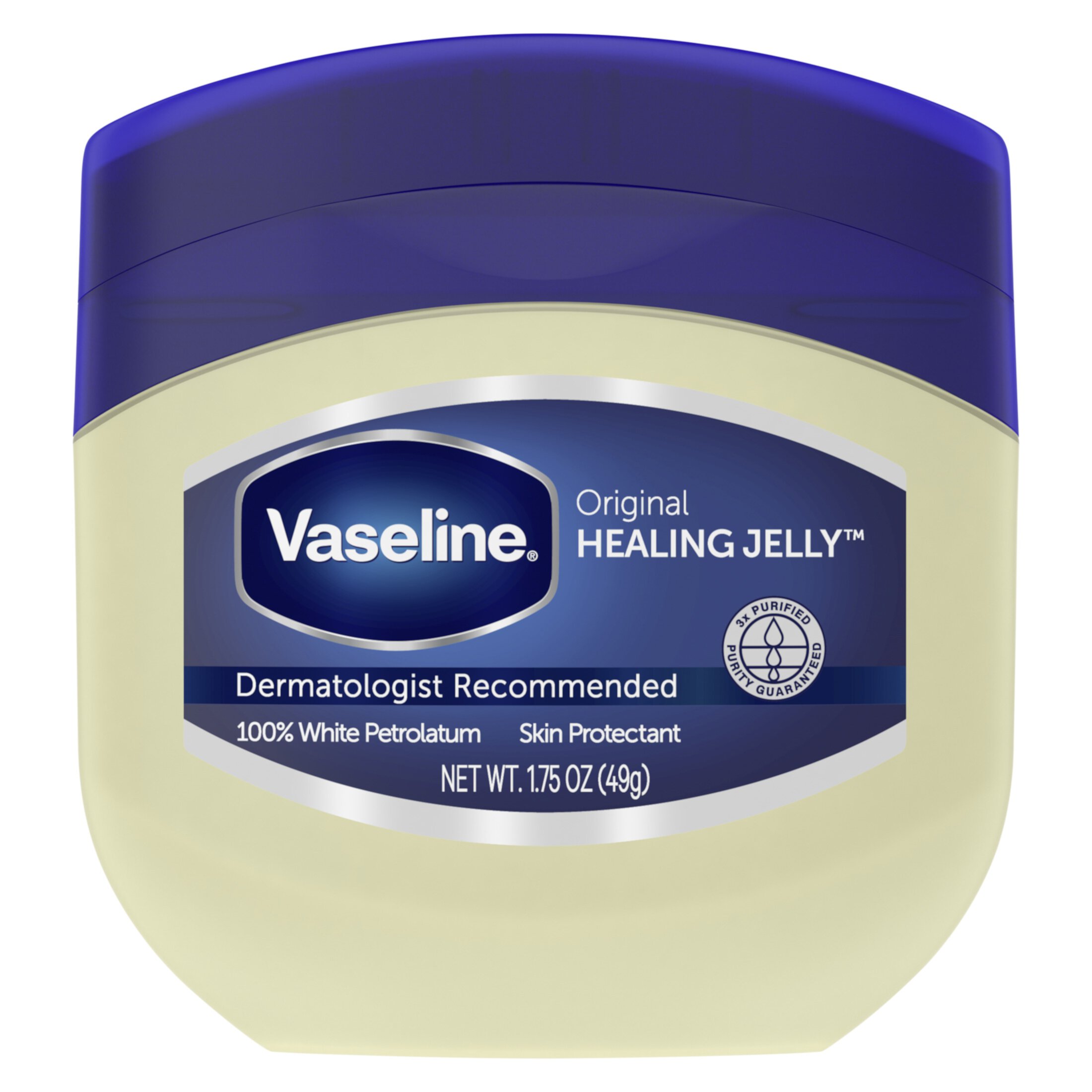 Vaseline 100% Pure Petroleum Jelly Original Unscented Body Moisturizer for All Skin Dryness, 1.75 oz Vaseline