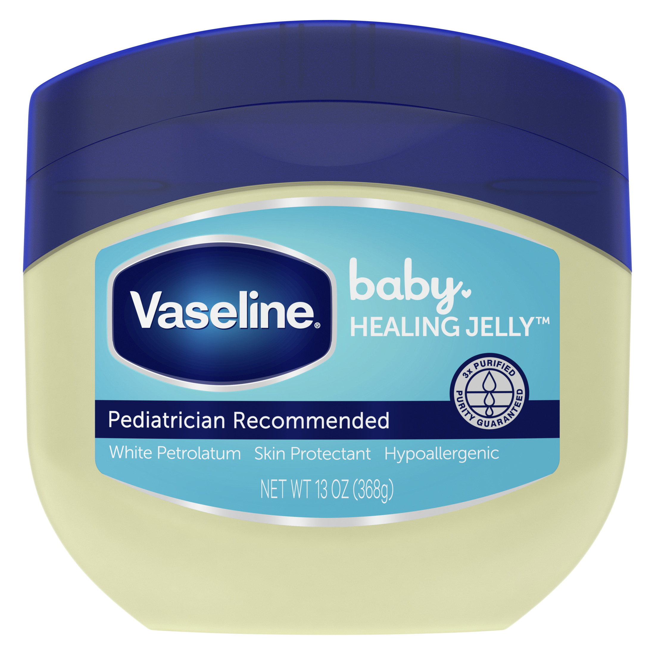 Vaseline Baby Healing Petroleum Jelly Hypoallergenic Unscented Diaper Rash & Sensitive Skin, 13 oz Vaseline