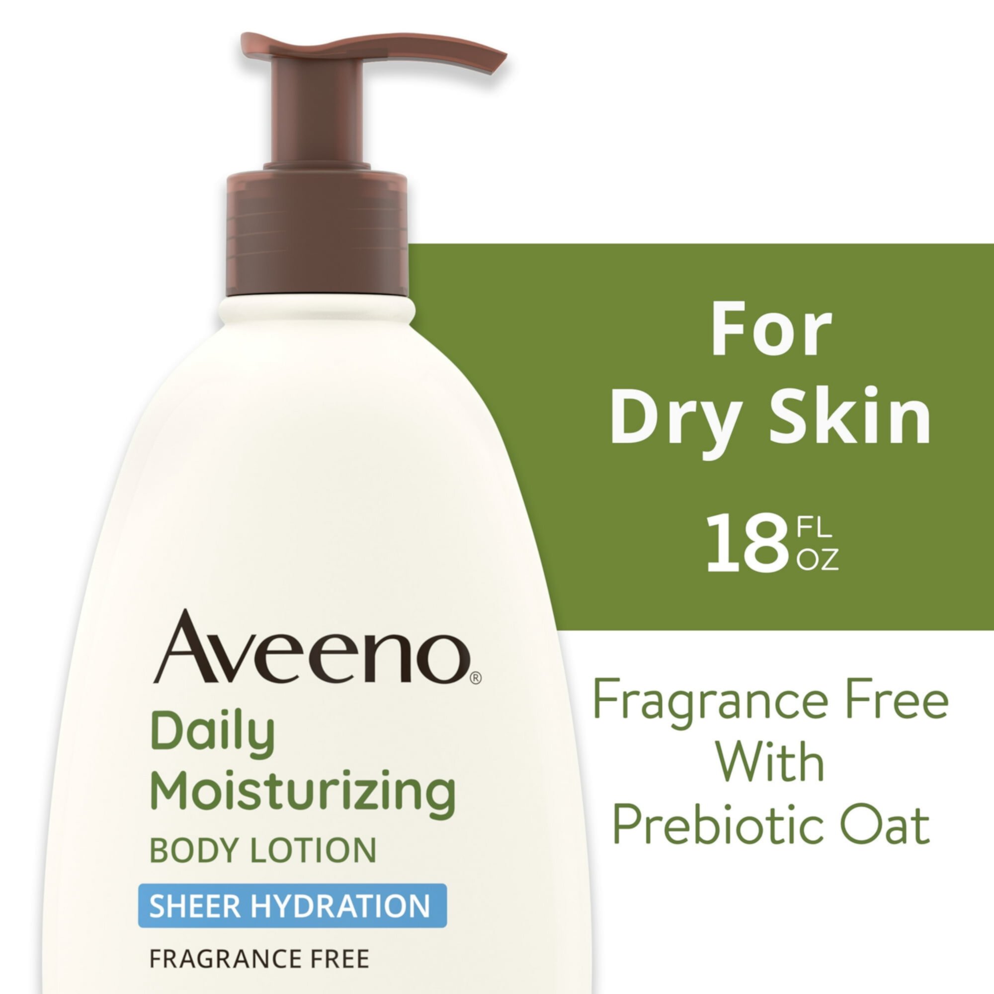 Aveeno Daily Moisturizing Body Lotion with Oat for Dry Skin, 18 fl oz Aveeno