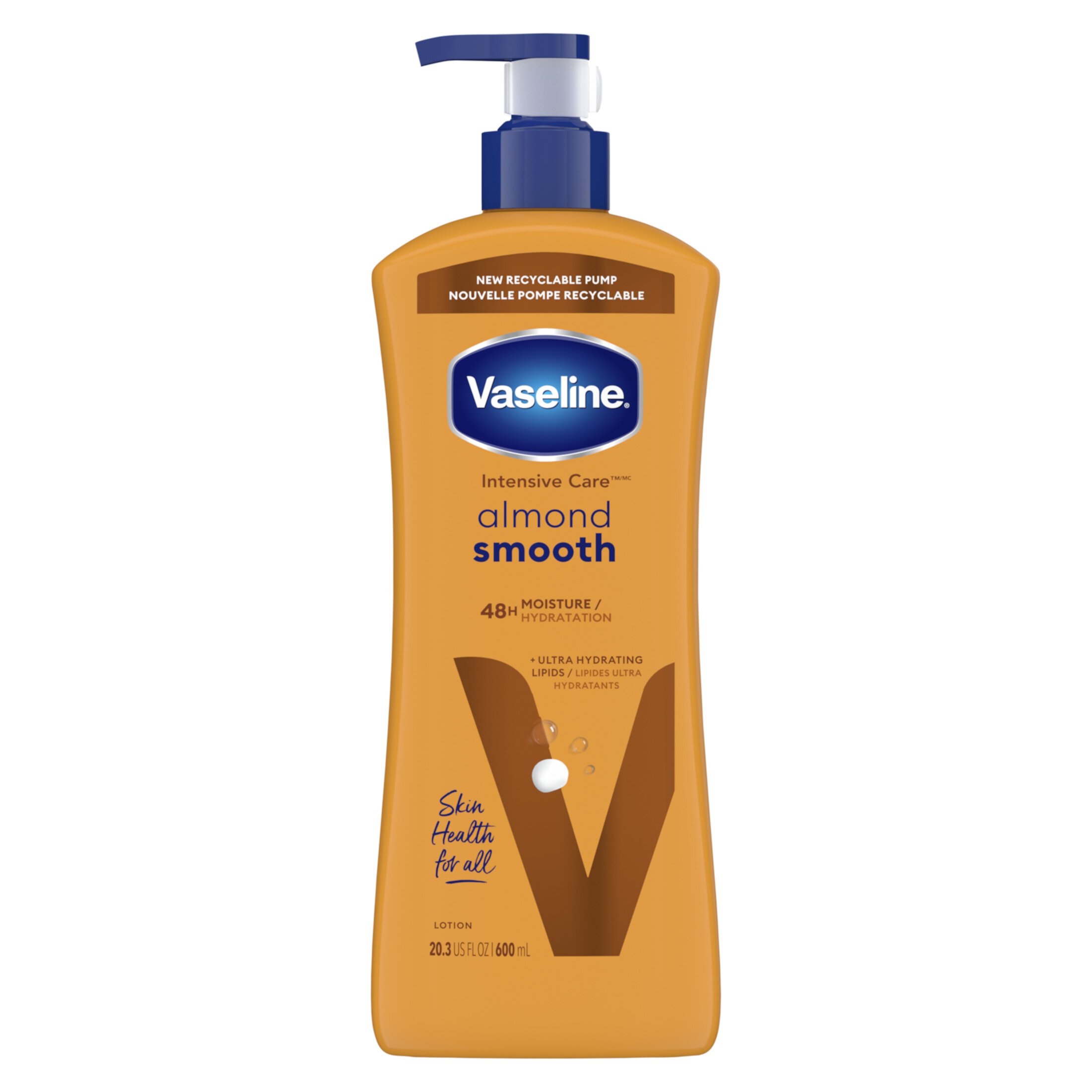 Vaseline Intensive Care Vitamin E Non Greasy Women's Body Lotion Dry Skin Almond Smooth, 20.3 oz Vaseline