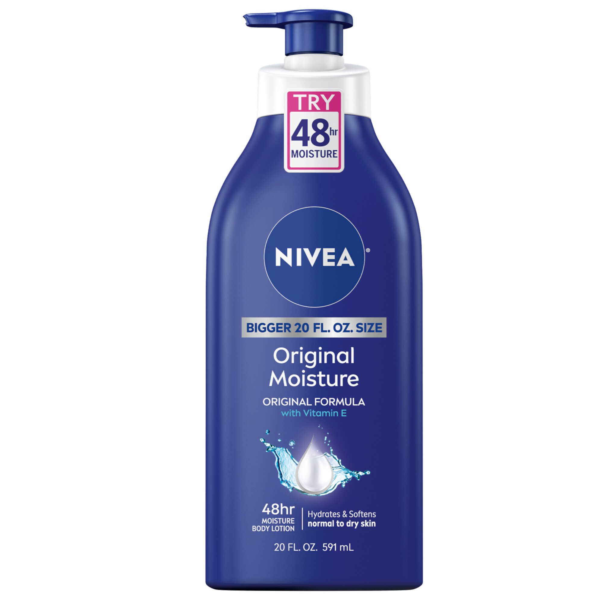 NIVEA Original Moisture Body Lotion with Vitamin E, 20 Fl Oz Pump Bottle Nivea