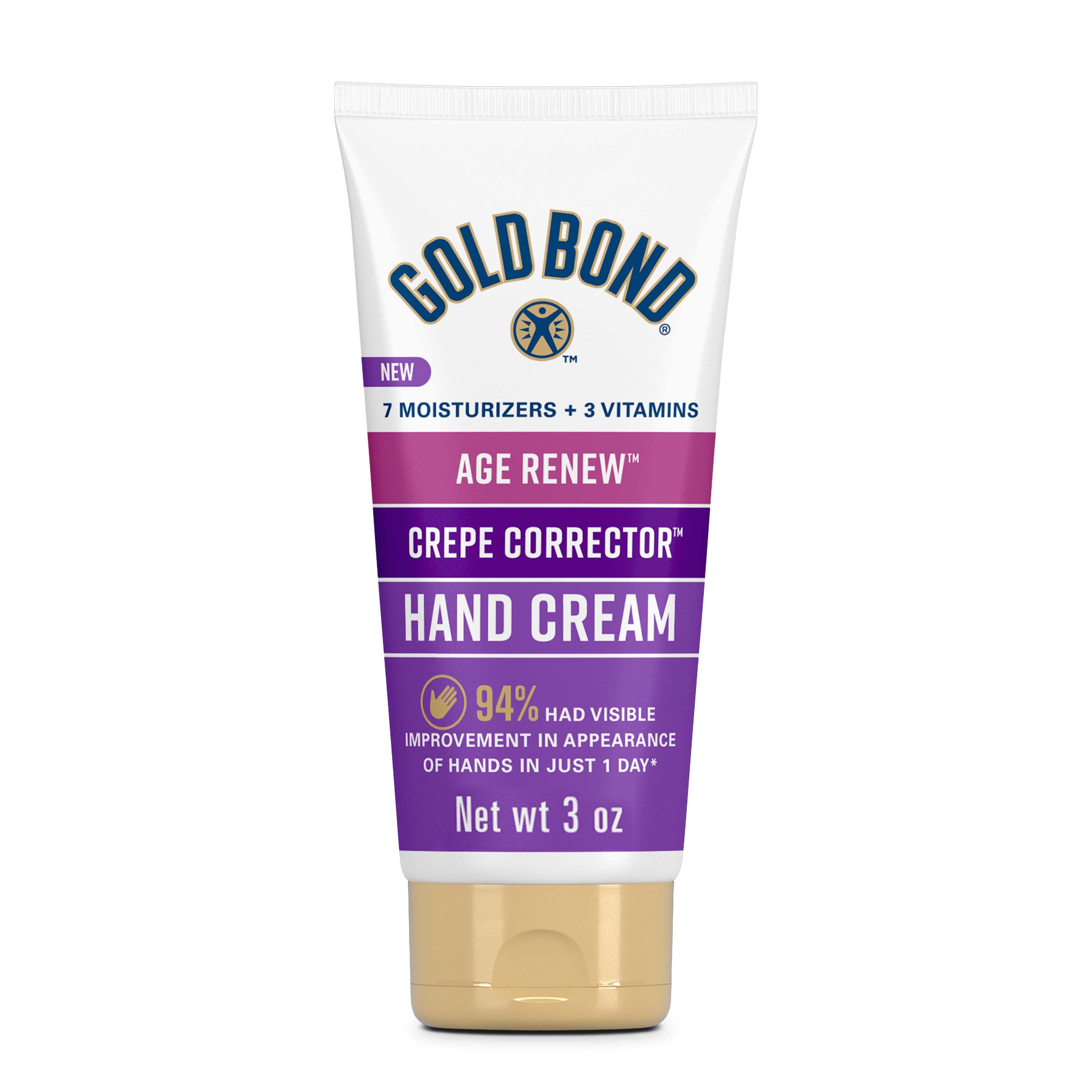 Gold Bond Crepe Hand and Body Lotion & Cream to Visibly Improve & Tighten Skin Appearance, 3 oz, As Seen on TikTok Gold Bond