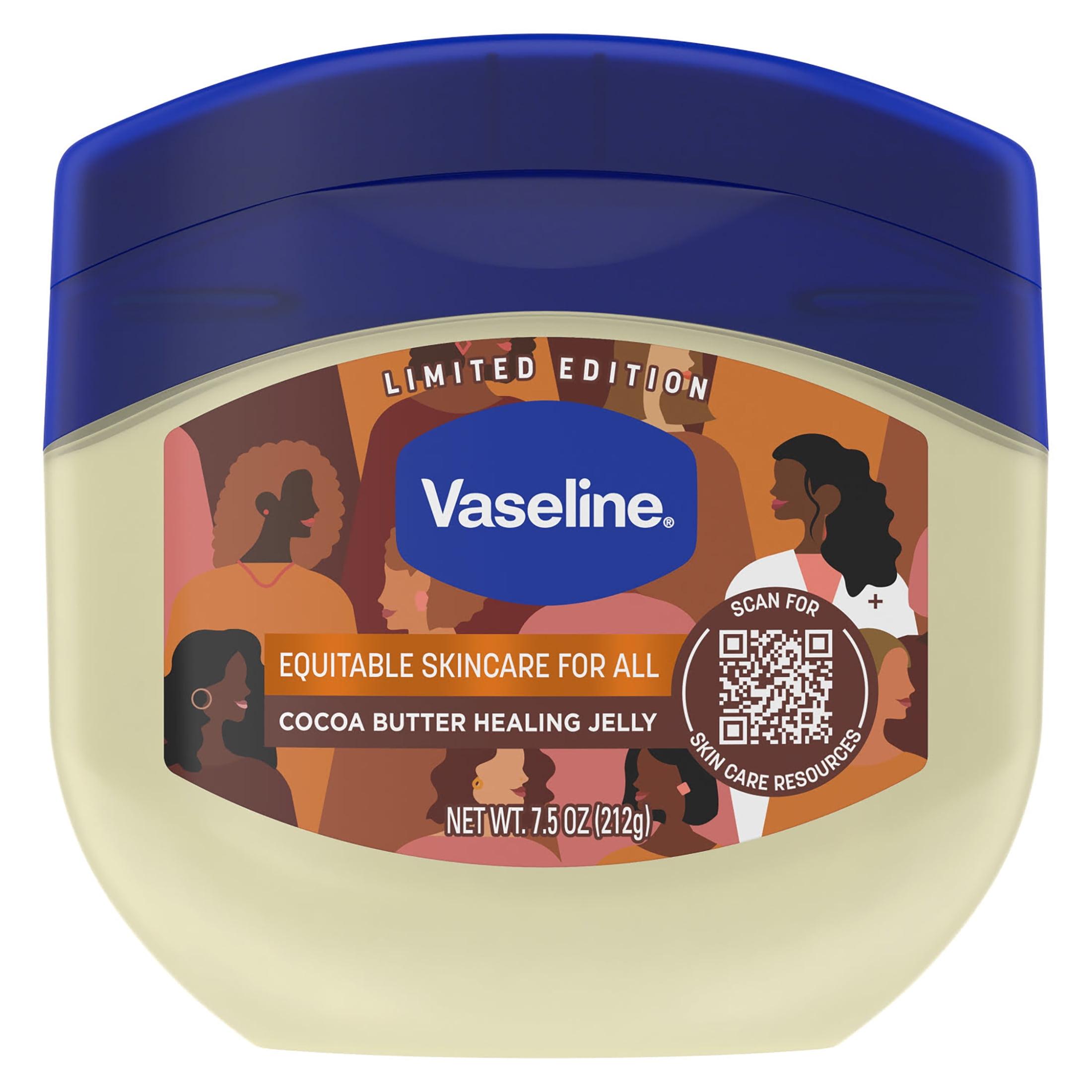 Vaseline Lock In Moisture Cocoa Butter Healing Petroleum Jelly for Dry Skin, 7.5 oz Vaseline