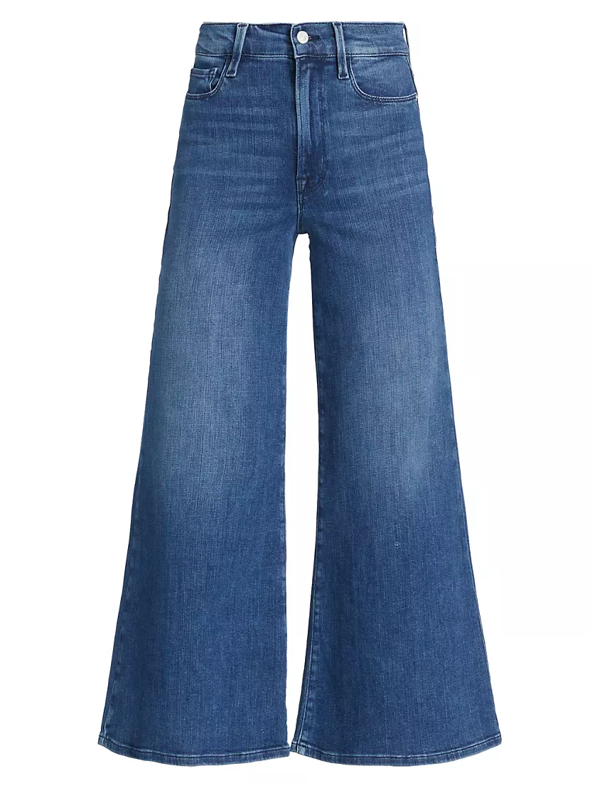 Le Palazzo High-Rise Cropped Wide-Leg Jeans FRAME