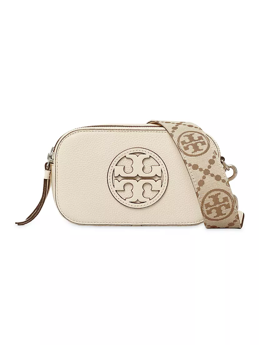 Мини-сумка из фактурной кожи через плечо с молнией и двумя отделениями Tory Burch