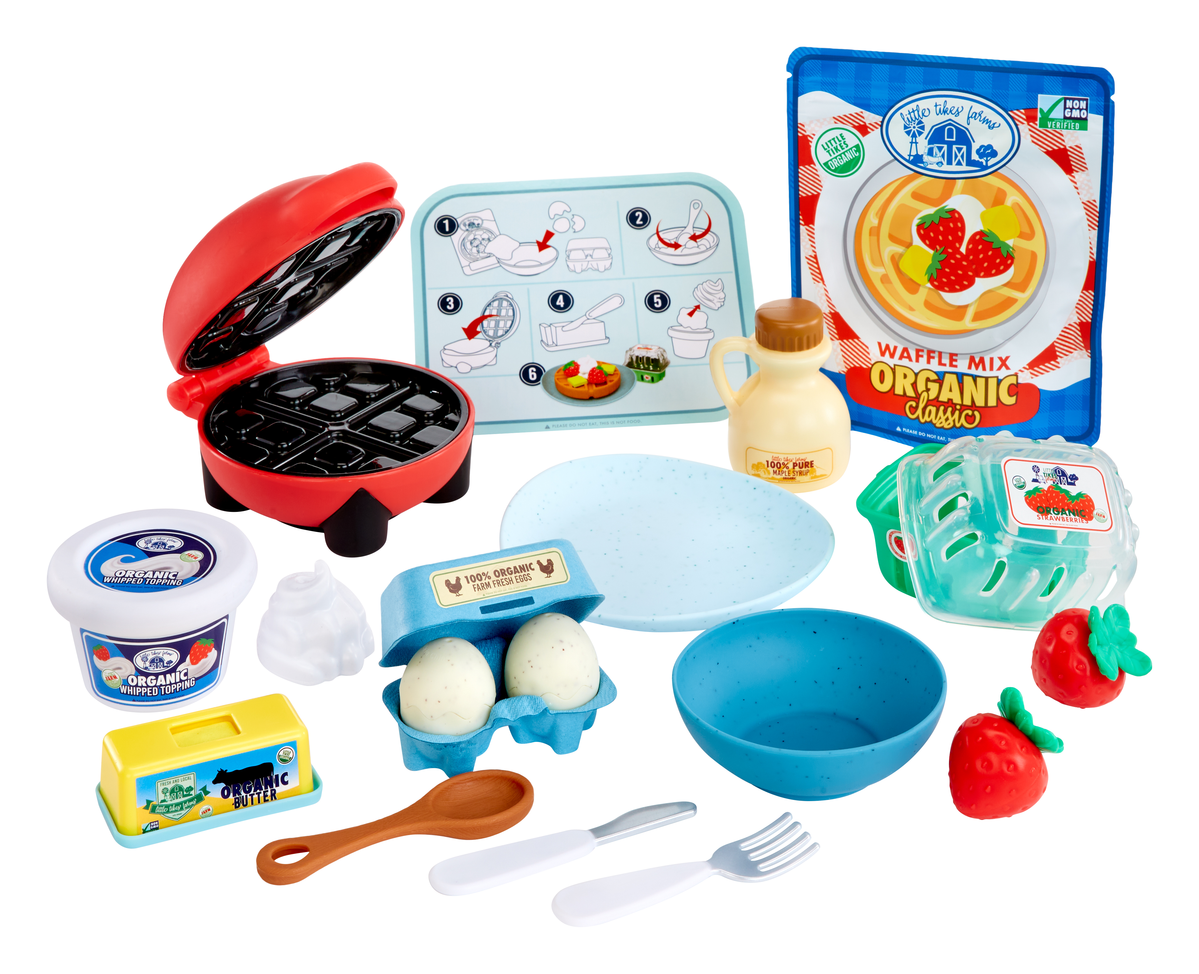 Little Tikes Creative Chefs Waffle Kit with Make-It Mix Play Sand, 18 Accessories, Ages 3+ Little Tikes