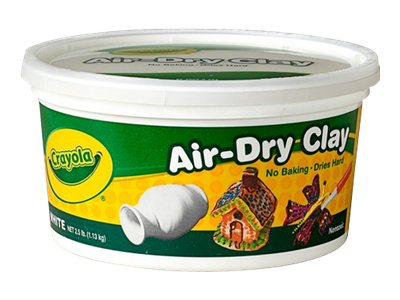 Crayola Air Dry Clay Bucket,  2.5 lbs White Clay, Classroom Supplies for Teachers, School Supplies, Crafts Crayola