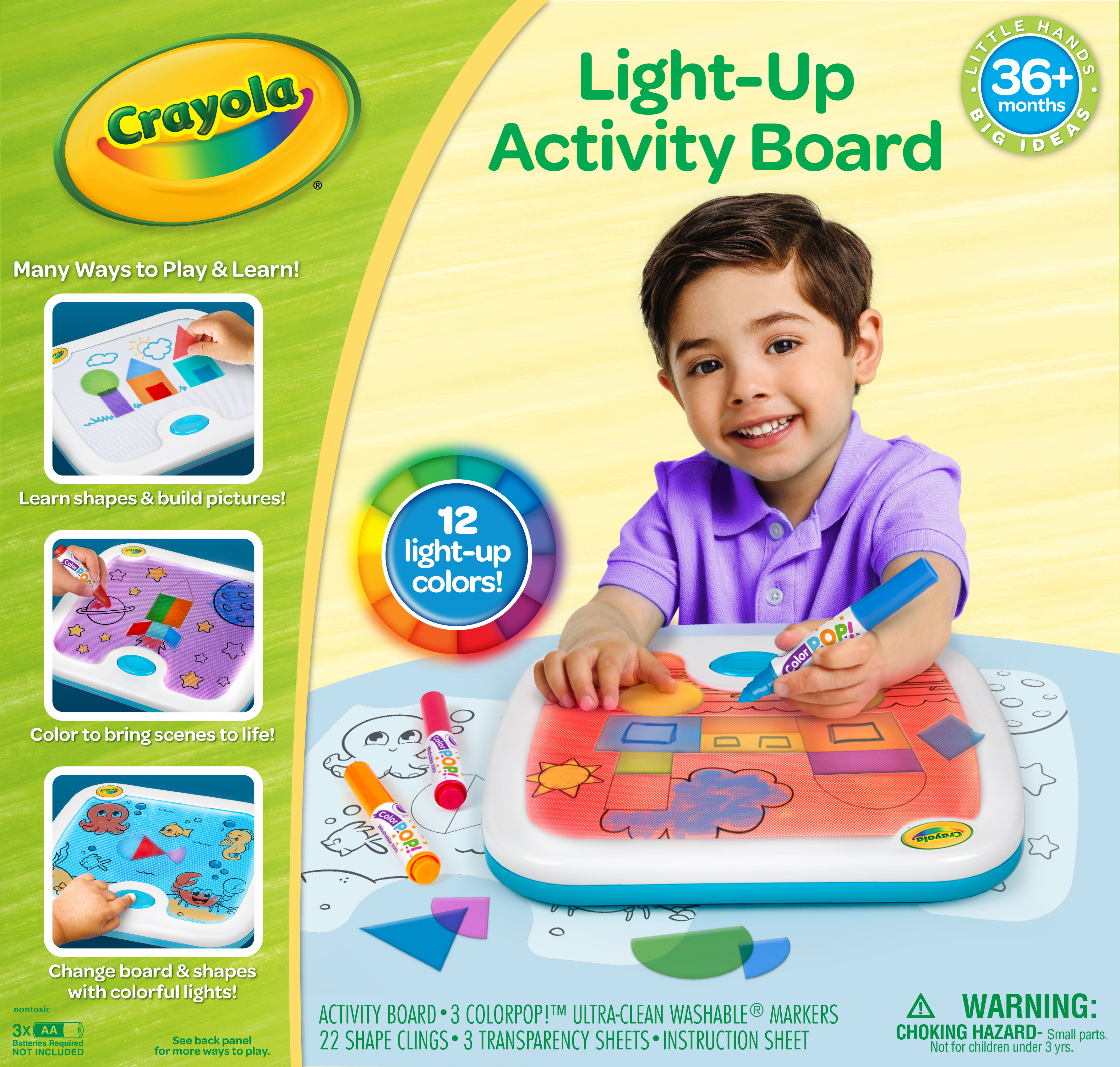 Crayola Light Up Activity Board, Holiday Gift for Toddlers and Kids, Educational Toy for Kids, Ages 3, 4, 5, 6 Crayola