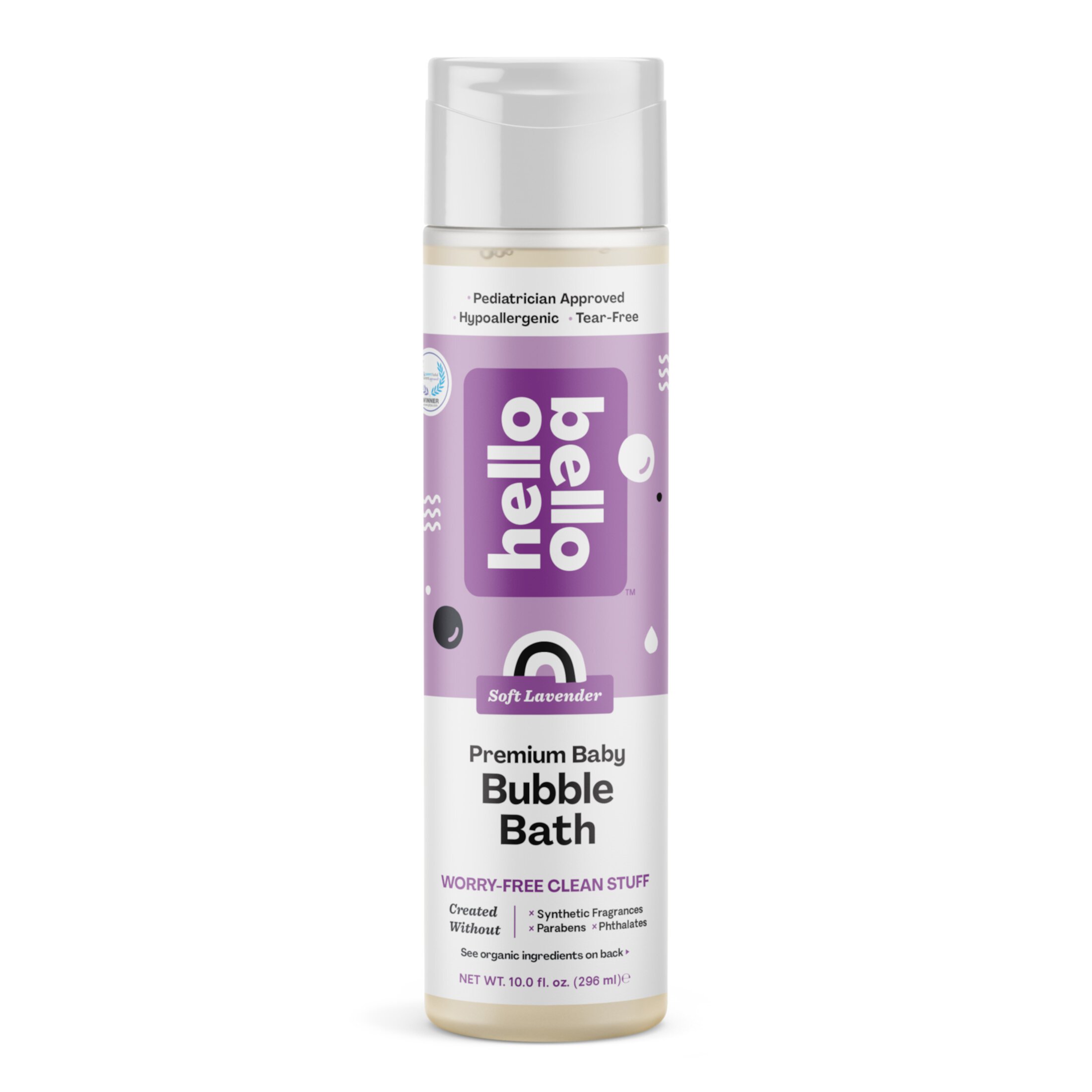 Hello Bello Lavender Bubble Bath, Tear-Free Baby Bubble Bath for All Skin Types, 10 fl oz Hello Bello