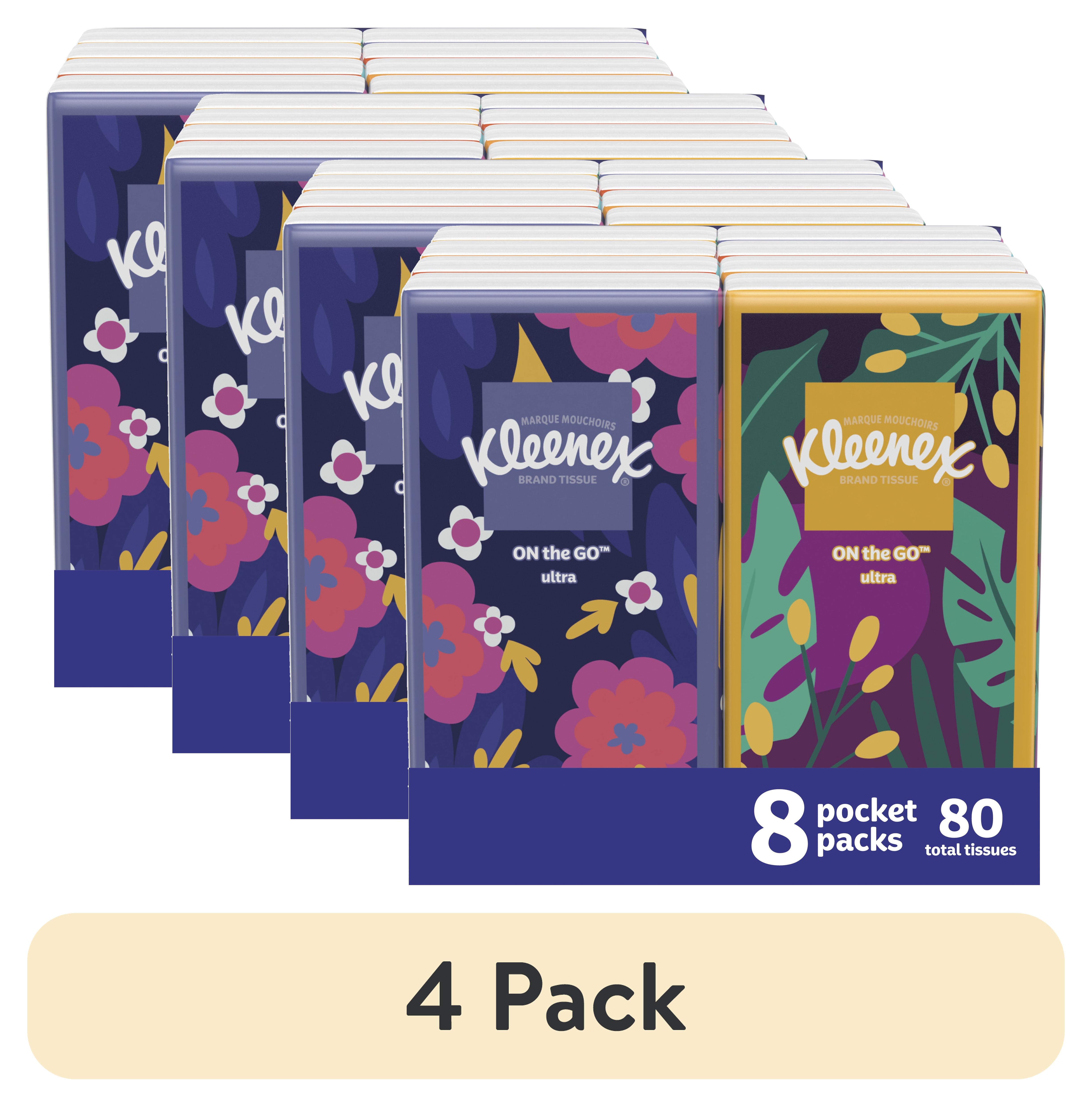 (32 pack) Kleenex On-The-Go Facial Tissues, 8 On-The-Go Packs, 10 Tissues per Pack, 3-Ply Visit the Kleenex Store