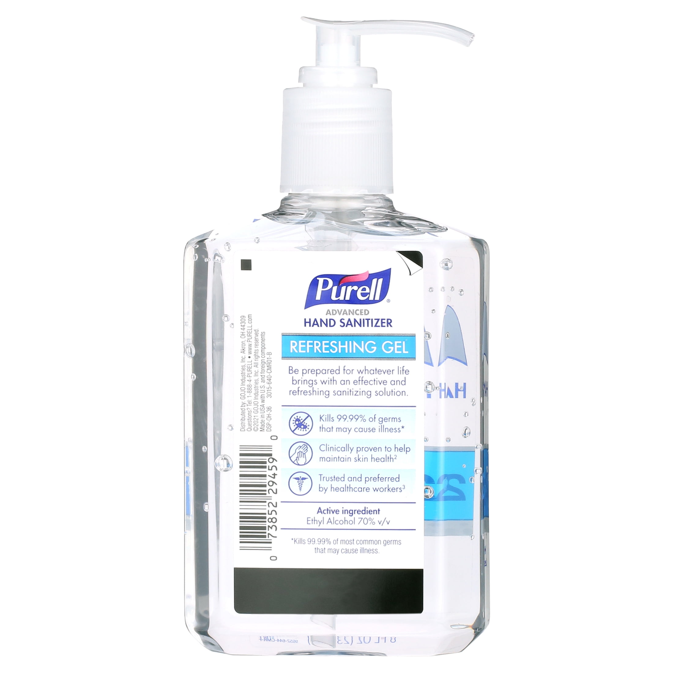 Purell Advanced Hand Sanitizer Refreshing Gel, 8 oz Pump Bottle (Adult) PURELL