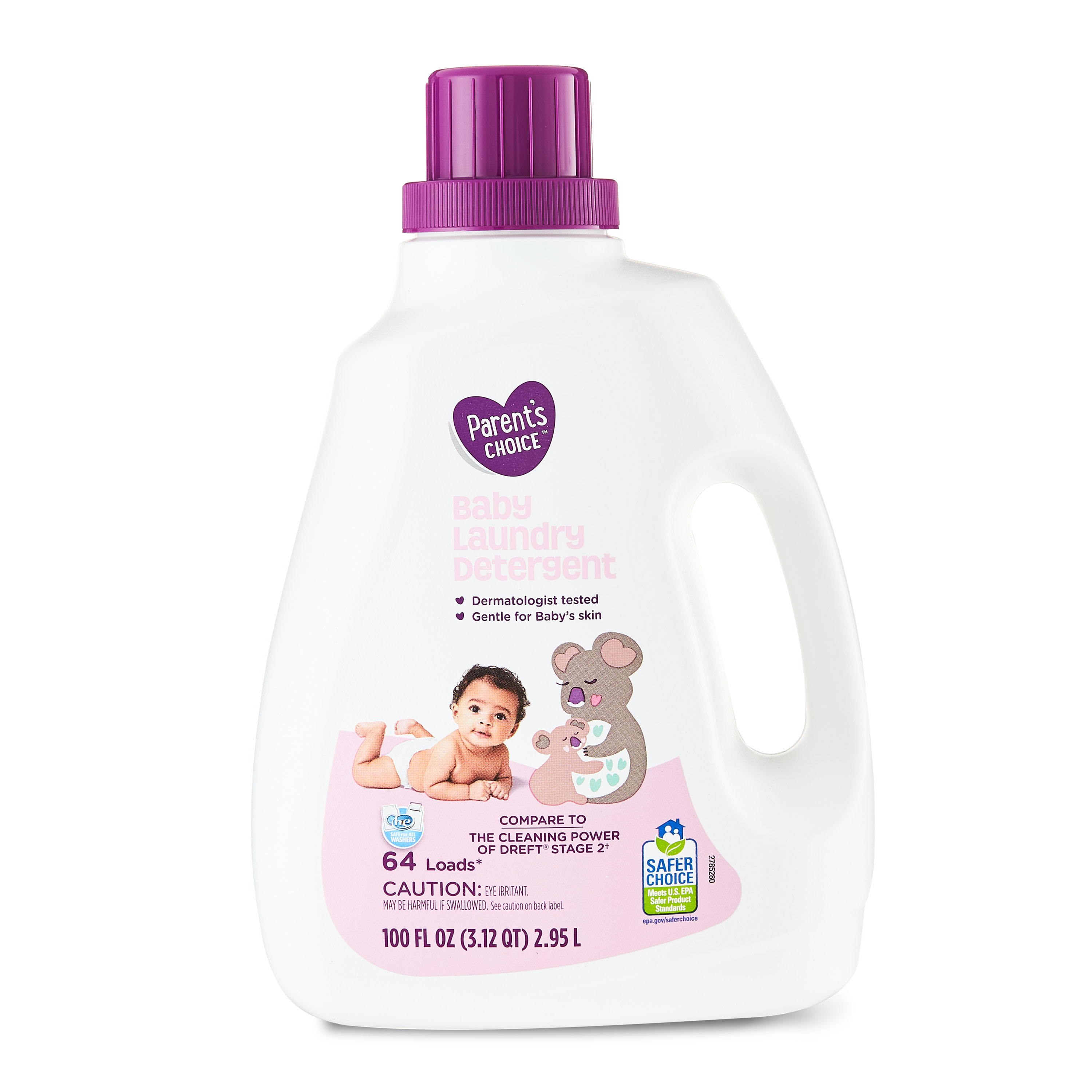 Parent's Choice Baby Liquid Laundry Detergent, 100 fl oz, 64 Loads Parent's Choice