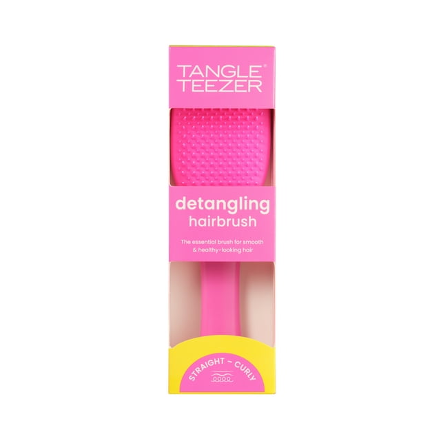 Tangle Teezer Essential Detangler Brush for Wet & Dry Hair, Neon Green Tangle Teezer