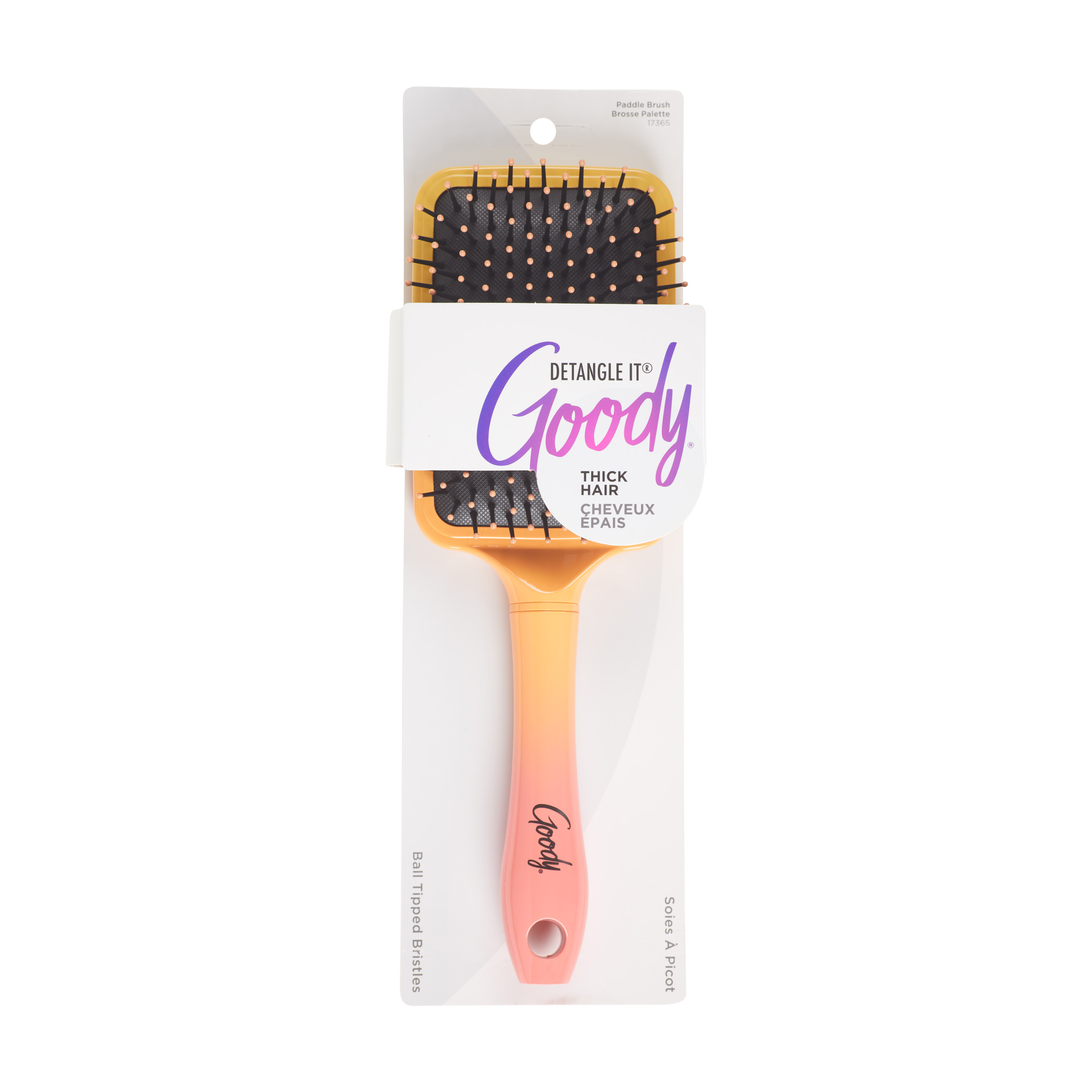 Dream Detangle Paddle Brush Ombre 1Ct No Frizz, Thick Hair GOODY