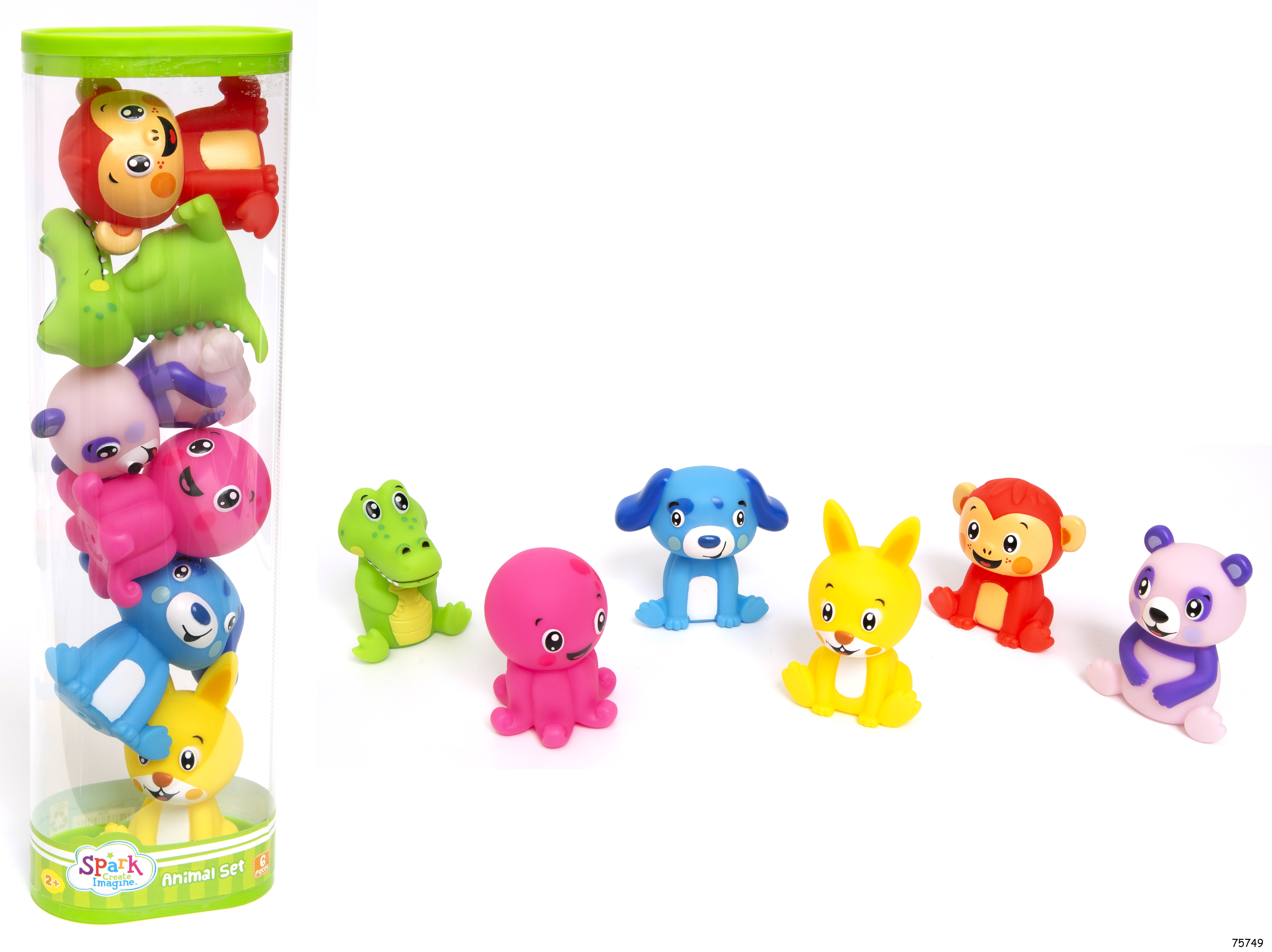 Spark Create Imagine 6-Piece Plastic Animal Figure Child’s Play Set Spark Create Imagine