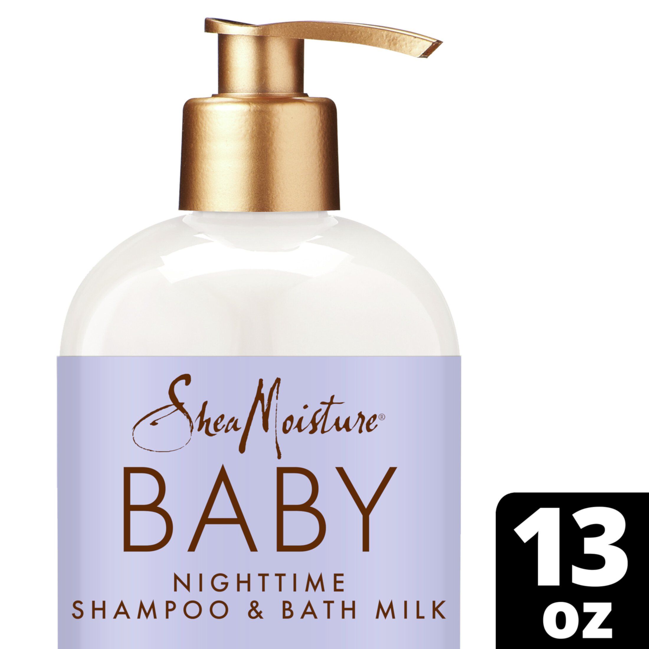 SheaMoisture Baby Nighttime Shampoo & Bath Milk Manuka Honey & Lavender All Hair, 13 oz SheaMoisture