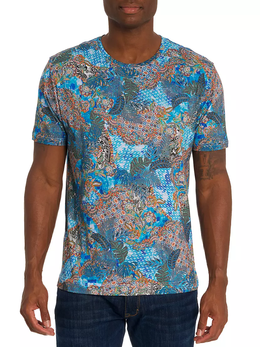 Хлопковая футболка с коротким рукавом Tropic Camo от Robert Graham Robert Graham