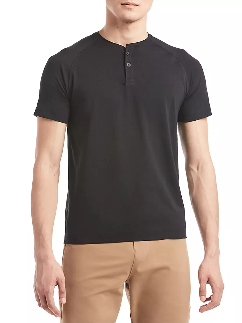 Футболка с коротким рукавом Henley Go-To Stretch из хлопка от Public Rec с кнопочной застежкой Public Rec