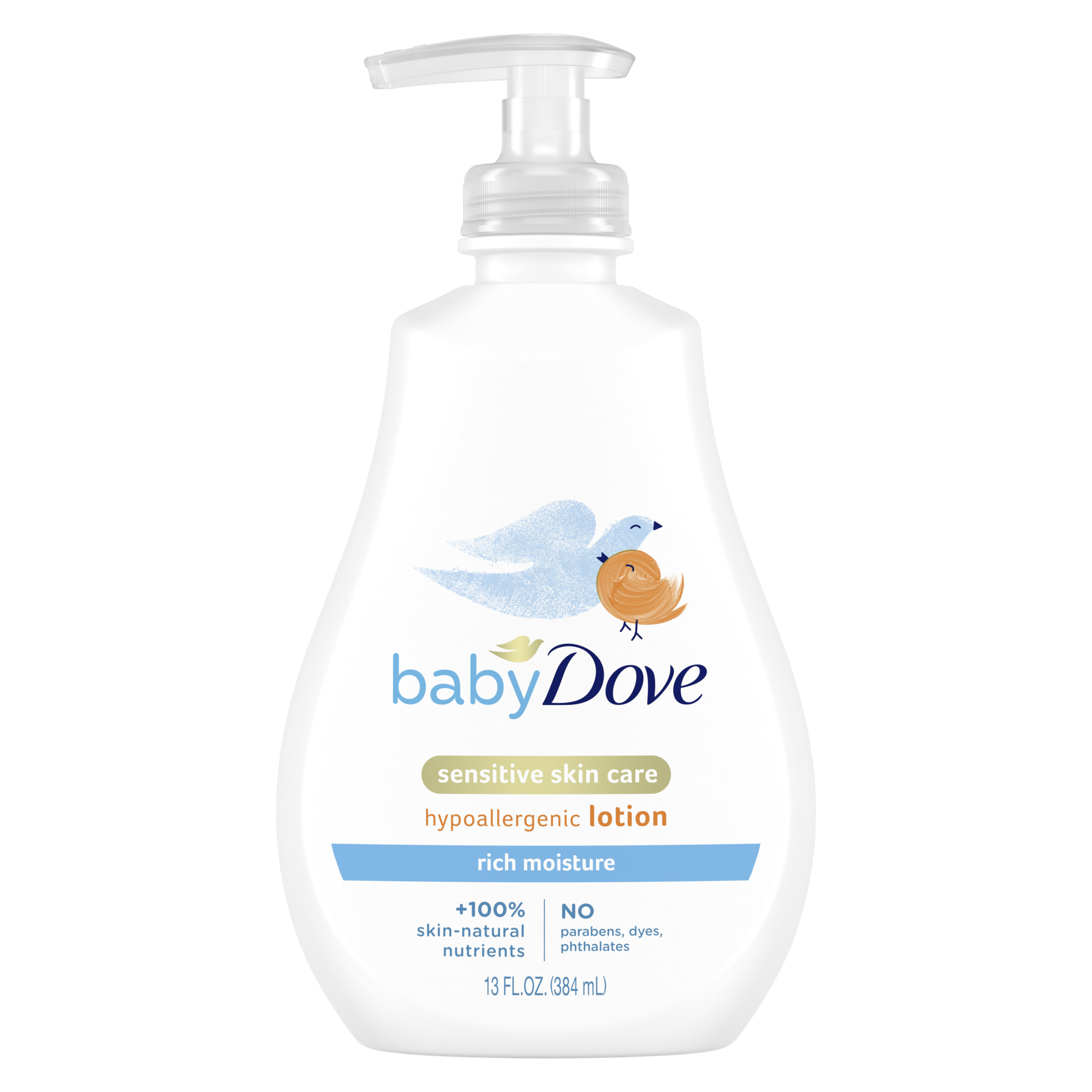 Dove Baby Rich Moisture Hypoallergenic Lotion Newborn Sensitive Skin, 13 oz Baby Dove