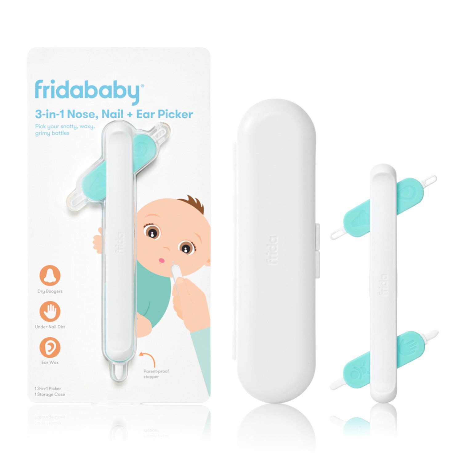 Frida Baby Nose, Nail and Ear Picker, Grooming Accessories Set, Newborn and Baby Care Essentials Frida Baby