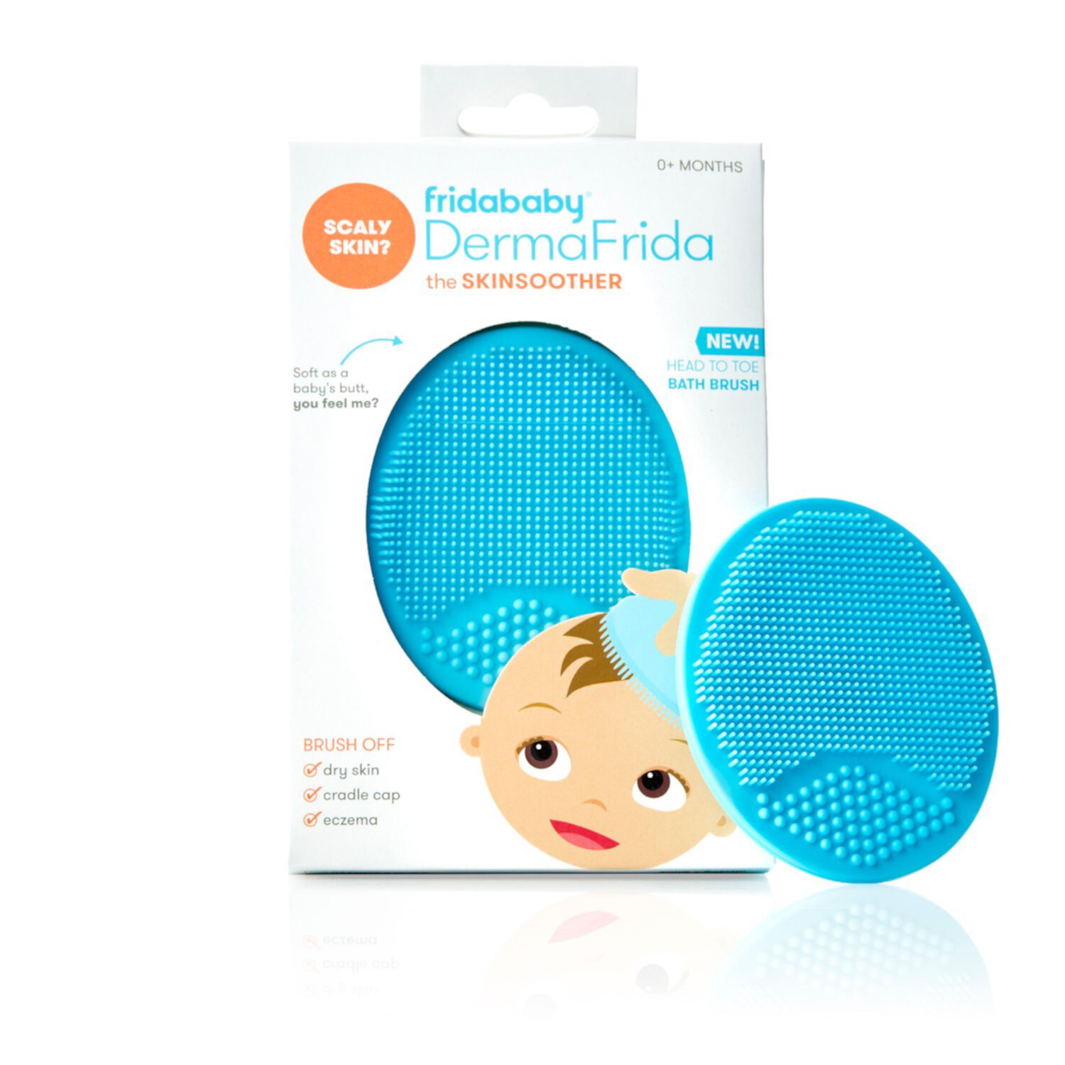 Frida Baby DermaFrida SkinSoother Exfoliating Scalp Scrubber for Cradle Cap, Dry Skin, and Eczema Frida Baby