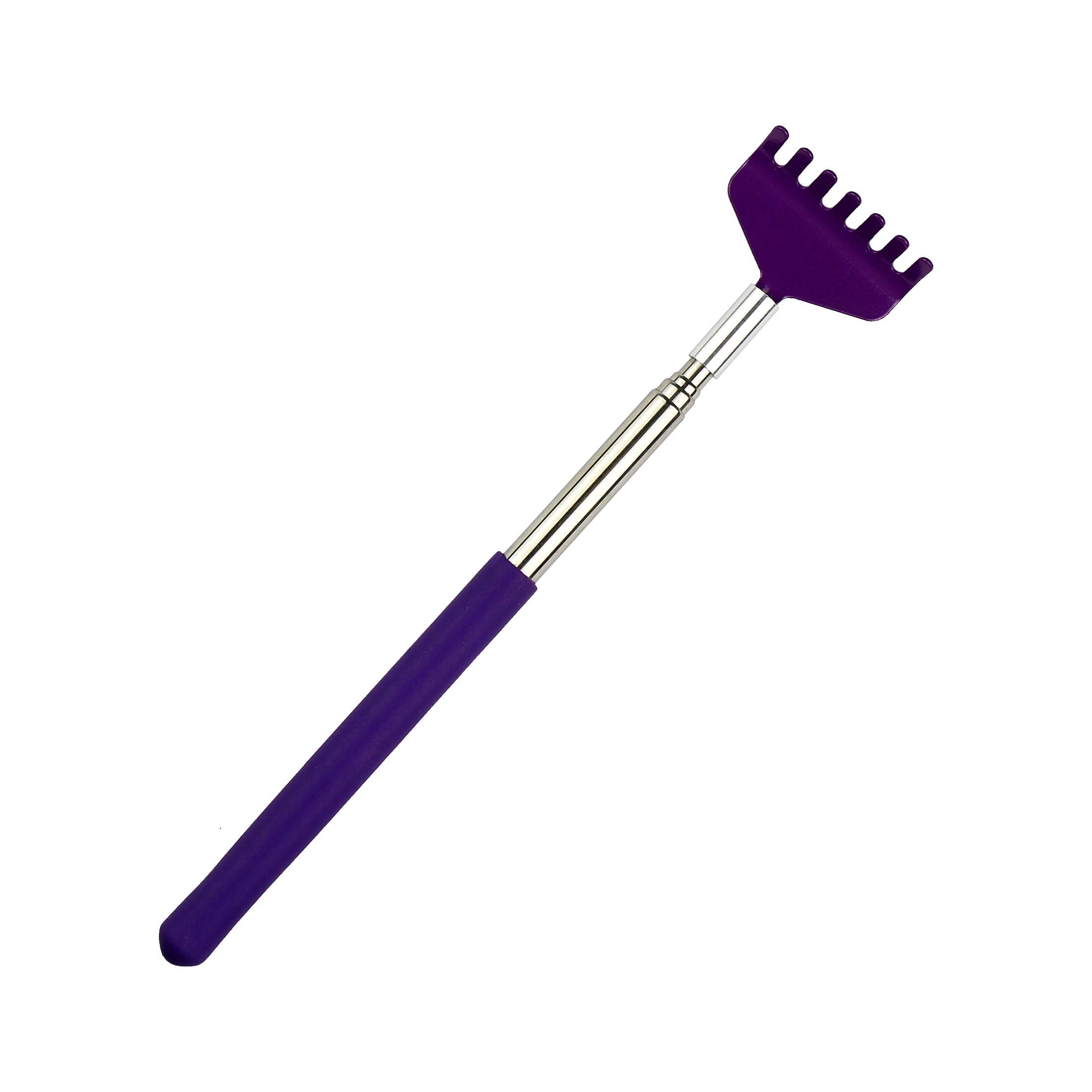 Telescoping Back Scratcher Metal Compact Extendable 4 Section 21-57.3cm Purple No Brand Nobrand