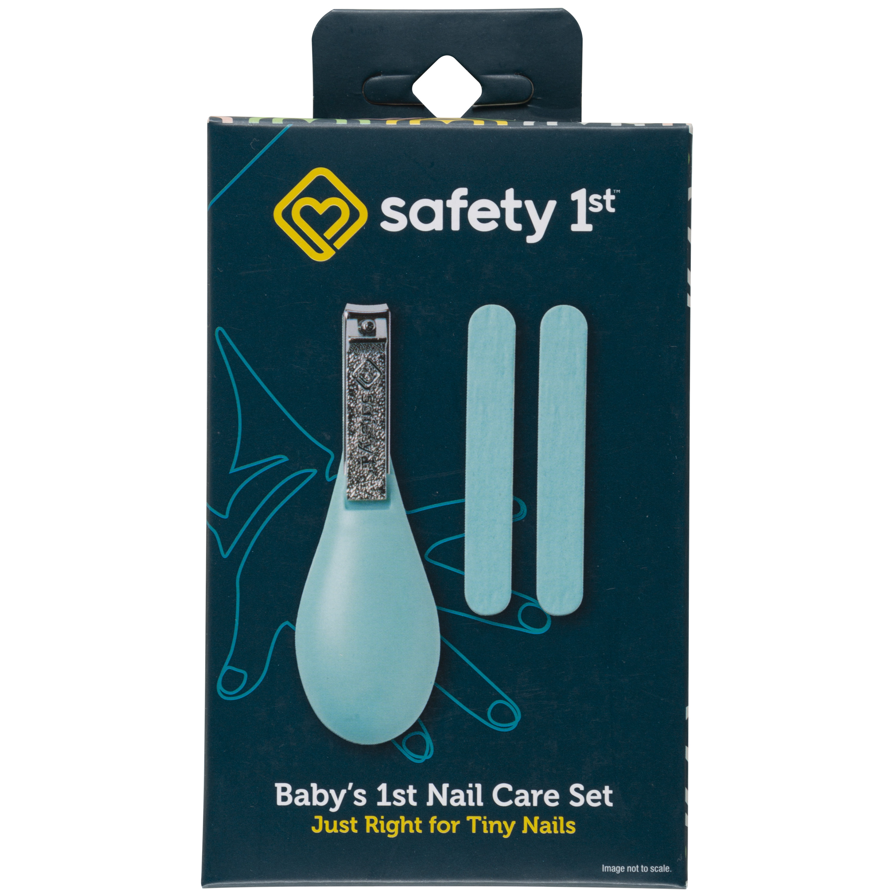 Safety 1ˢᵗ Baby's 1ˢᵗ Nail Care Clipper Emery Board Set, Sea Stone Aqua, Infant Visit the Safety 1st Store