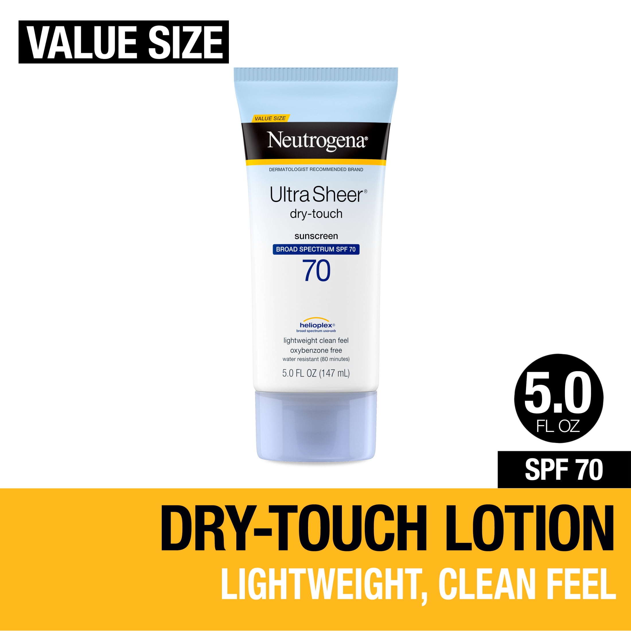 Neutrogena Ultra Sheer Dry-Touch SPF 70 Sunscreen Lotion, 5 fl. oz Neutrogena