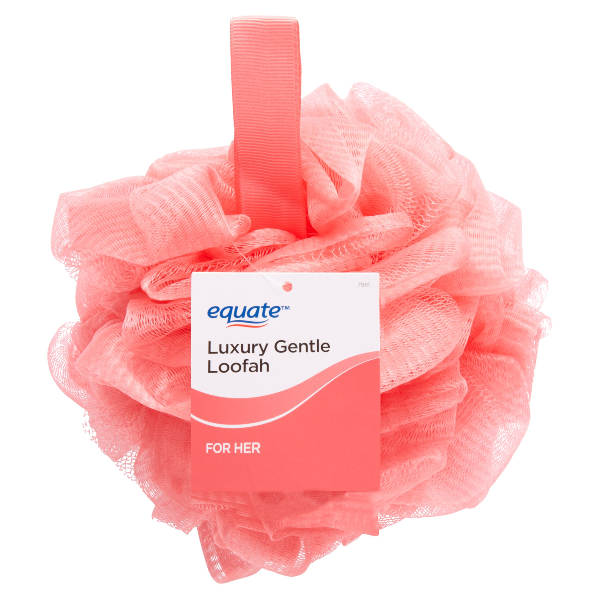 Equate Beauty Women's Exfoliating Bath Loofah, Mesh Netting Body Scrubber, Multiple Colors, 1 Count Equate