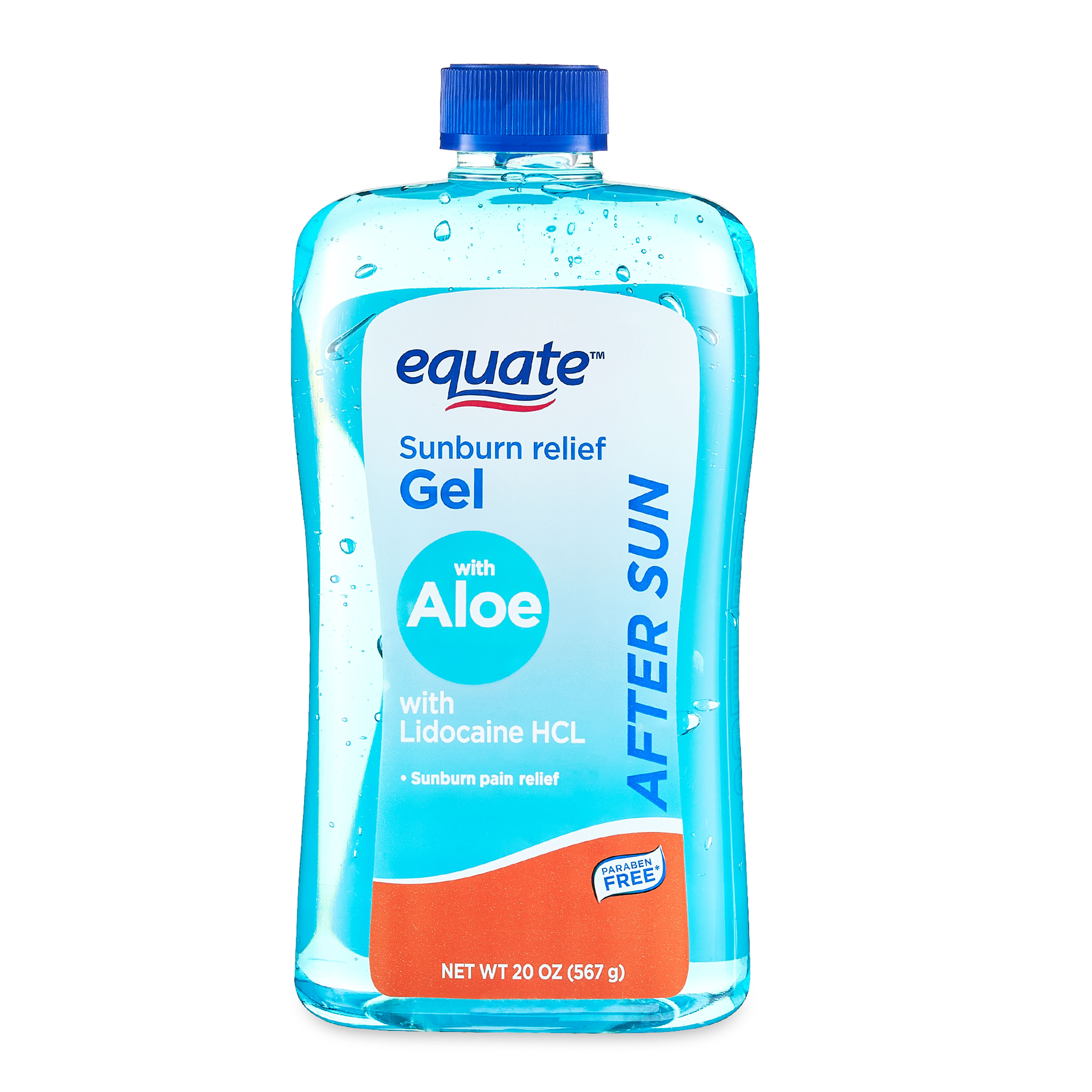 Equate After Sun Sunburn Relief Gel with Aloe, 20 oz Equate