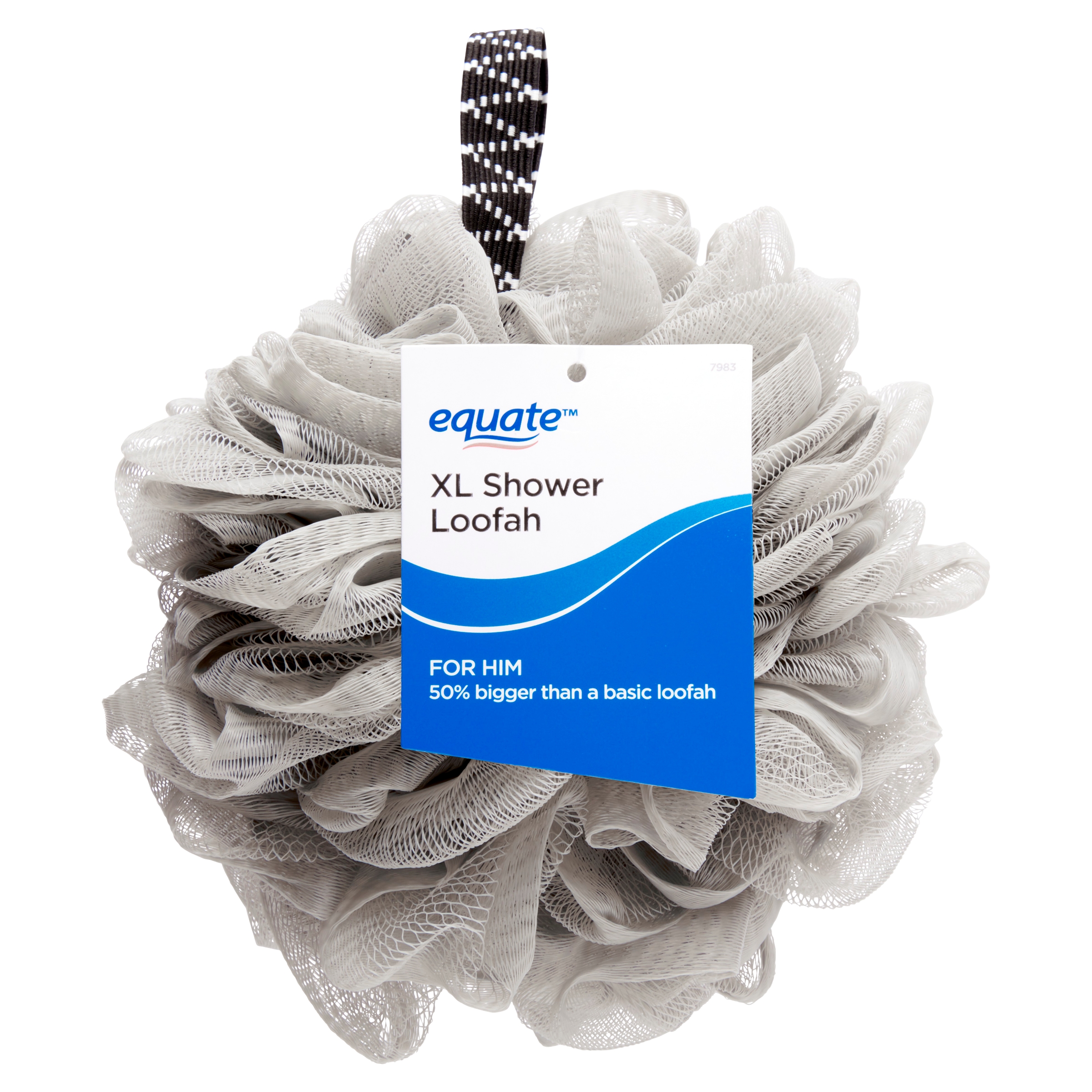 Equate Beauty Men's Body Shower Loofah, Mesh Netting, Extra Large, Multiple Colors, 1 Count Equate