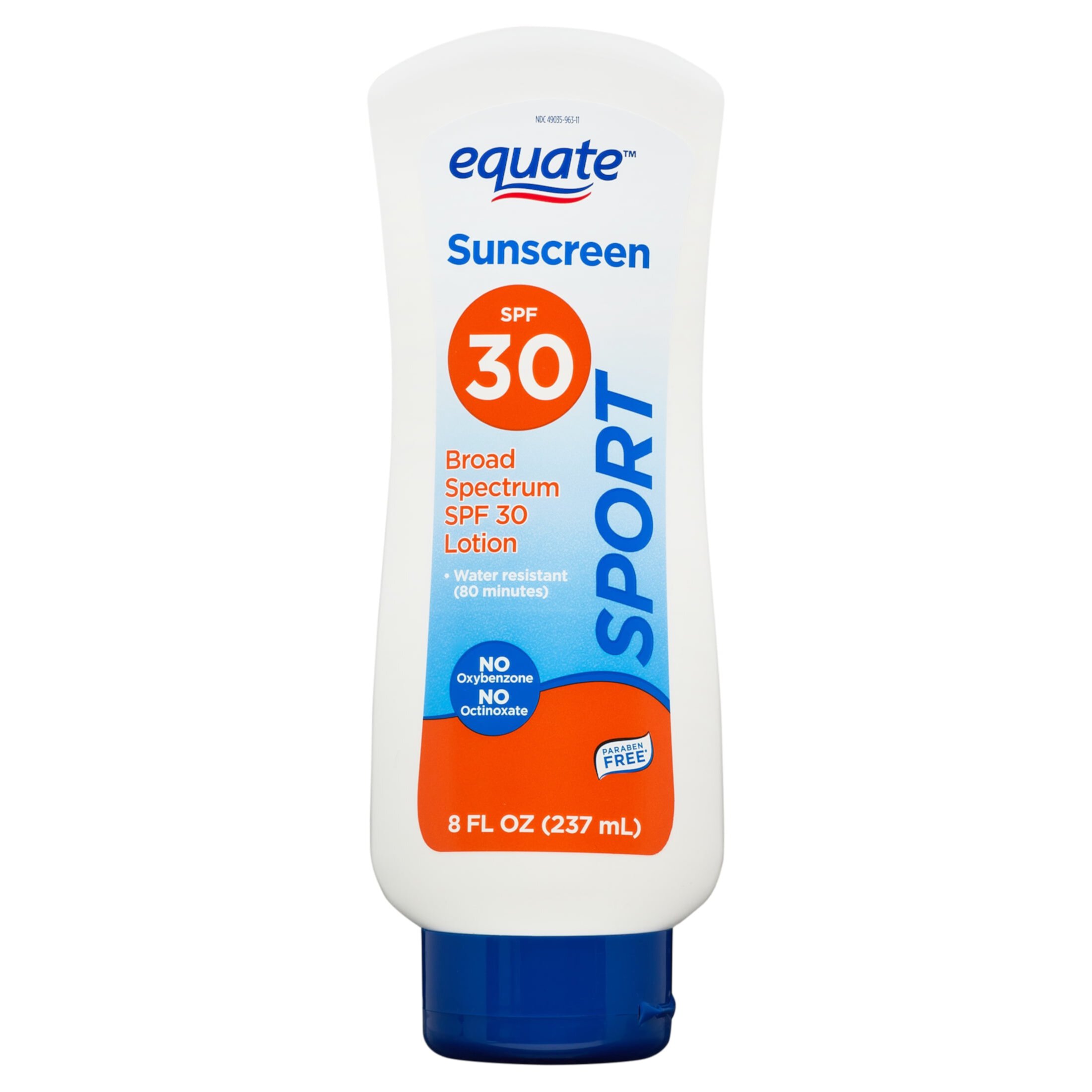 Equate Sport Broad Spectrum Sunscreen Lotion, SPF 30, 8 fl oz Equate