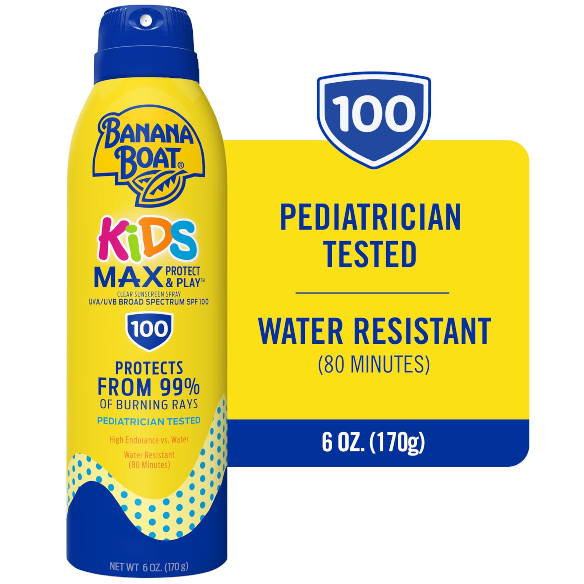 Banana Boat Kids Max Protect & Play Sunscreen Spray SPF 100, 6 oz - 2 Pack BANANA BOAT