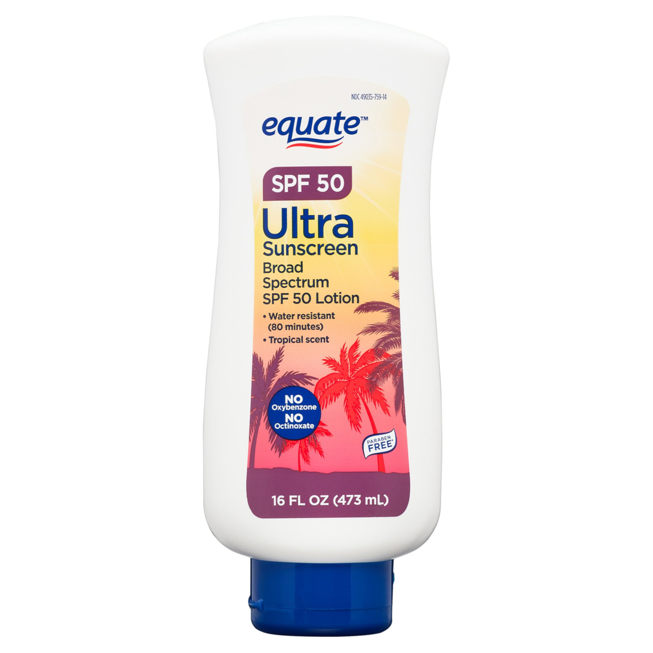 Equate Ultra Broad Spectrum Sunscreen Lotion, SPF 50, 16 fl oz Equate