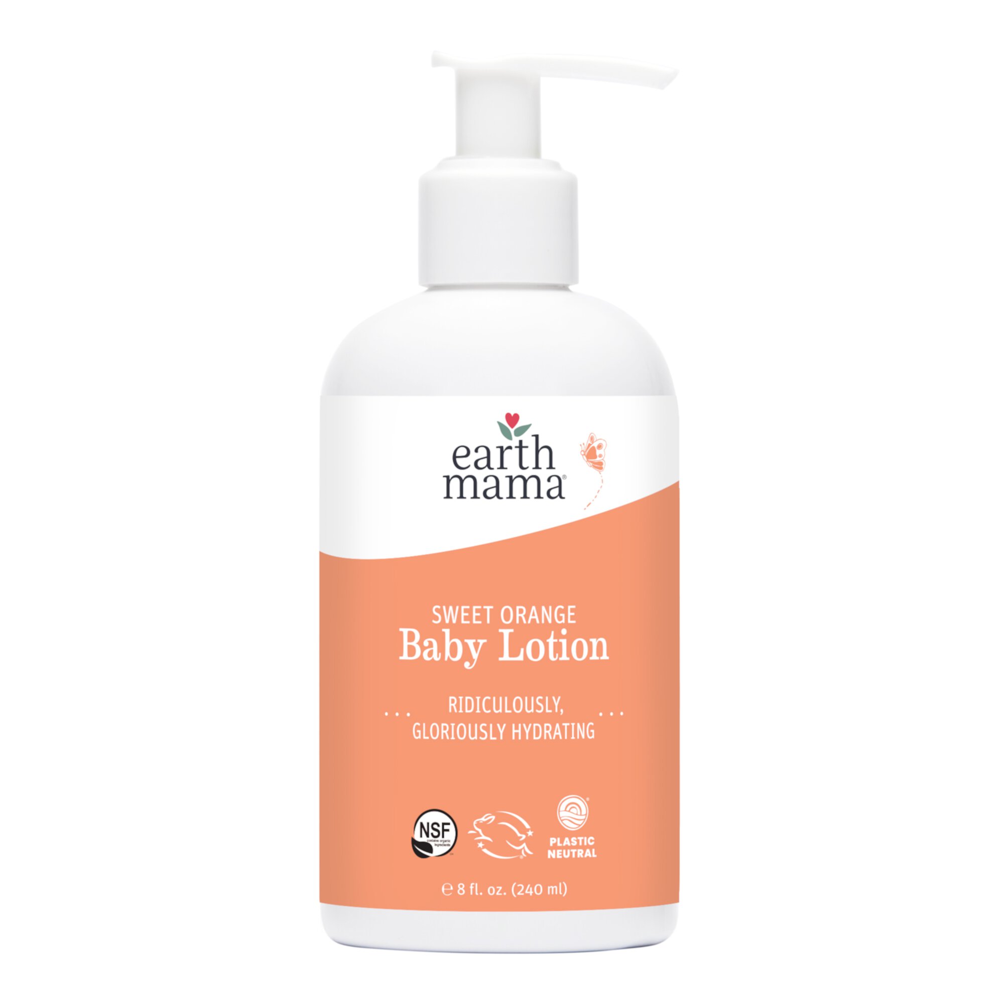 Earth Mama Organics Sweet Orange Baby Lotion, Crema Hidratante para Pieles Secas y Sensibles, 8 oz Visit the Earth Mama Store