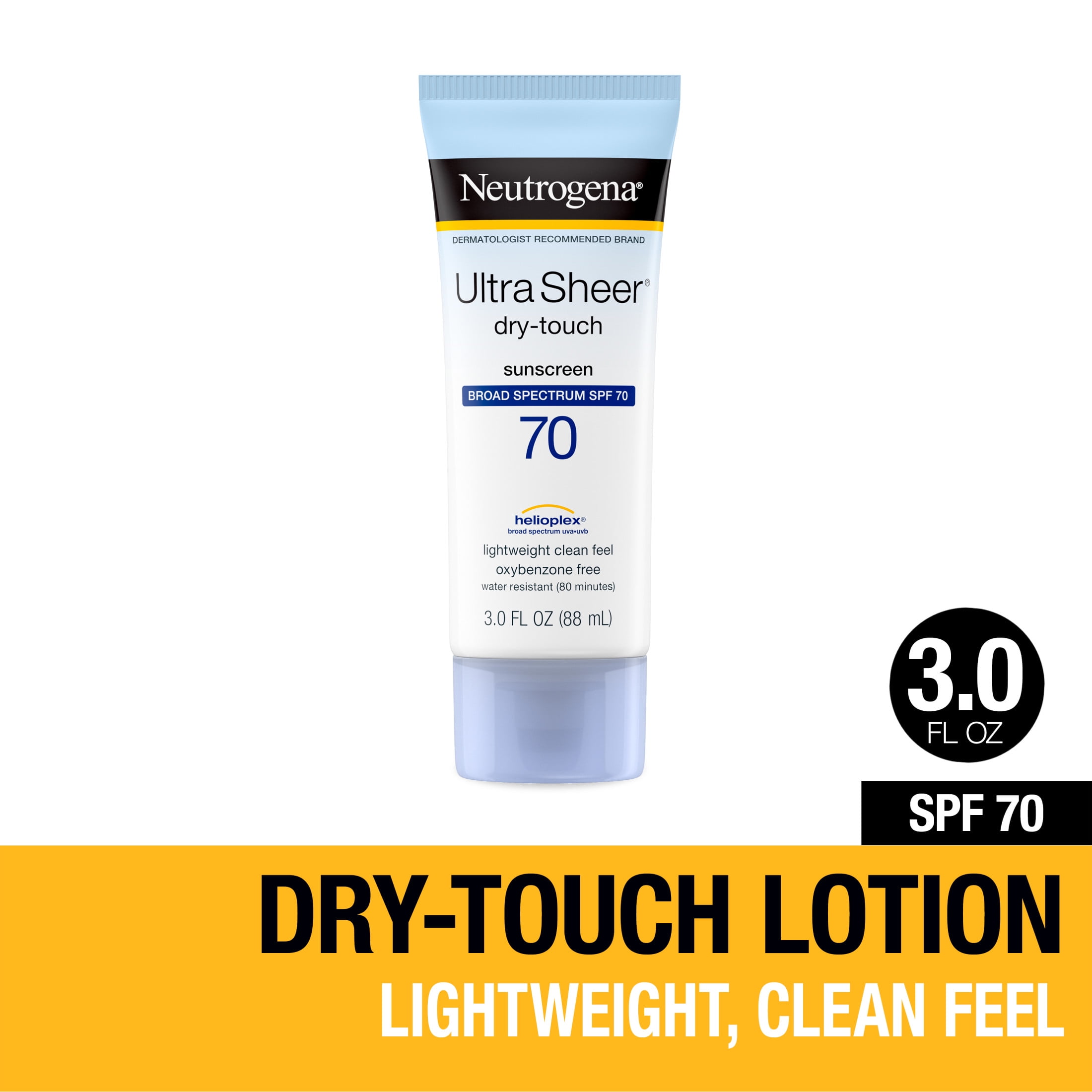 Neutrogena Ultra Sheer Dry-Touch SPF 70 Sunscreen Lotion, 3 fl. Oz - 2 Pack Neutrogena