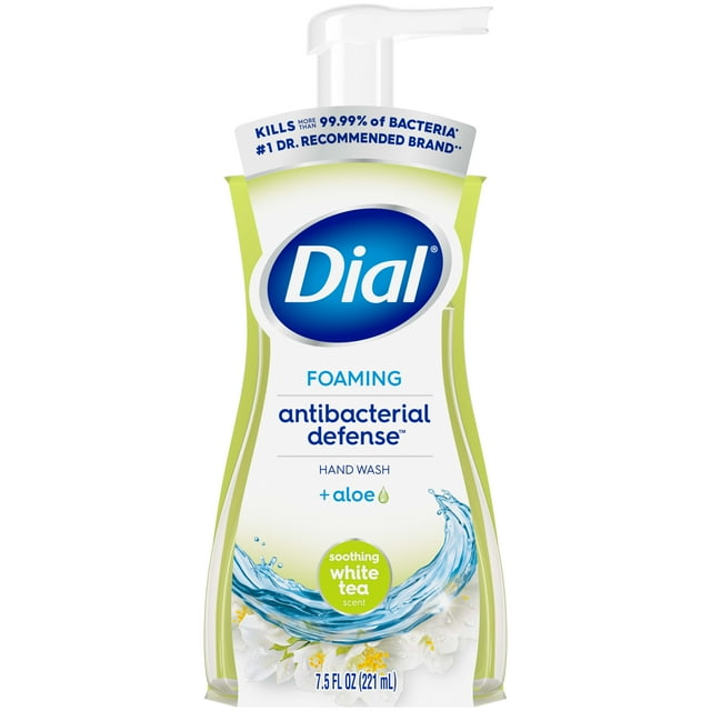 Dial Antibacterial Foaming Hand Wash, Soothing White Tea, 7.5 fl oz Dial