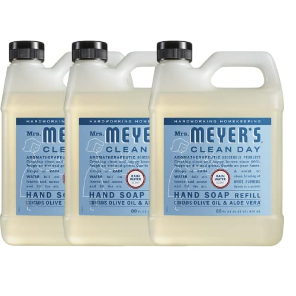 Mrs. Meyer's Clean Day Liquid Hand Soap Refill, Rain Water Scent, 33 Ounce Bottle Mrs. Meyer's