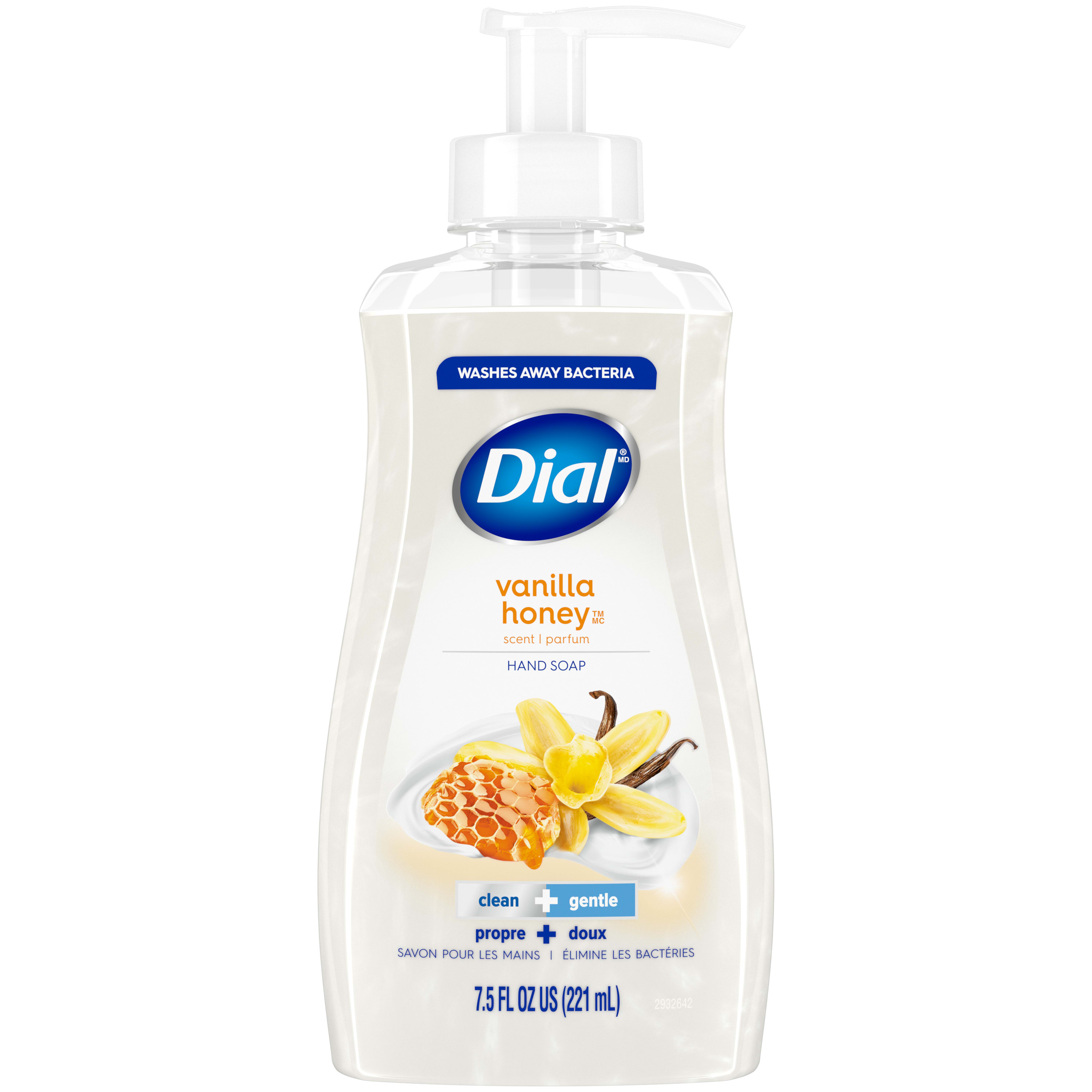 Dial Liquid Hand Soap, Vanilla Honey, 7.5 fl oz Dial