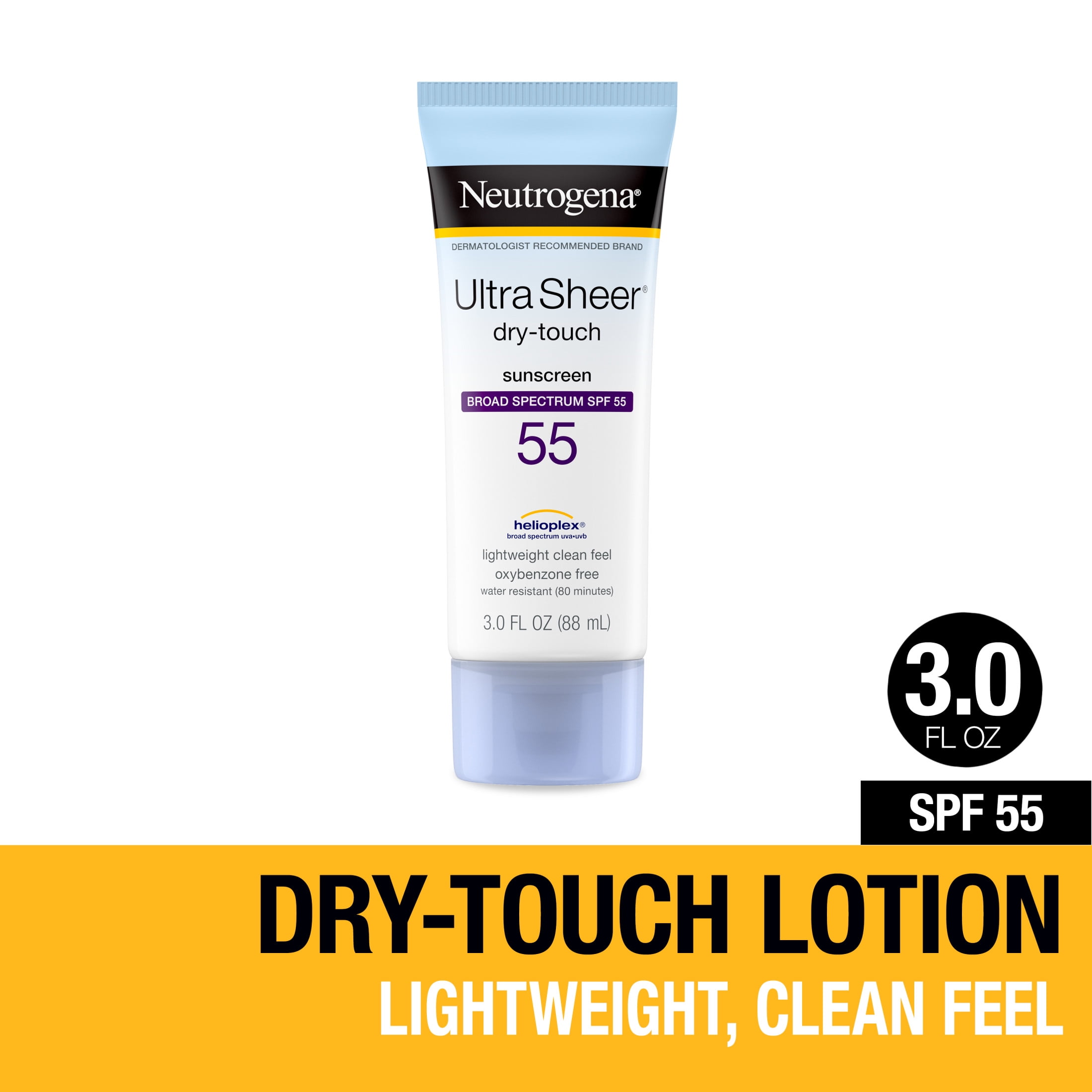 Neutrogena Ultra Sheer Dry-Touch SPF 55 Sunscreen Lotion, 3 fl. Oz (2 Pack) Neutrogena