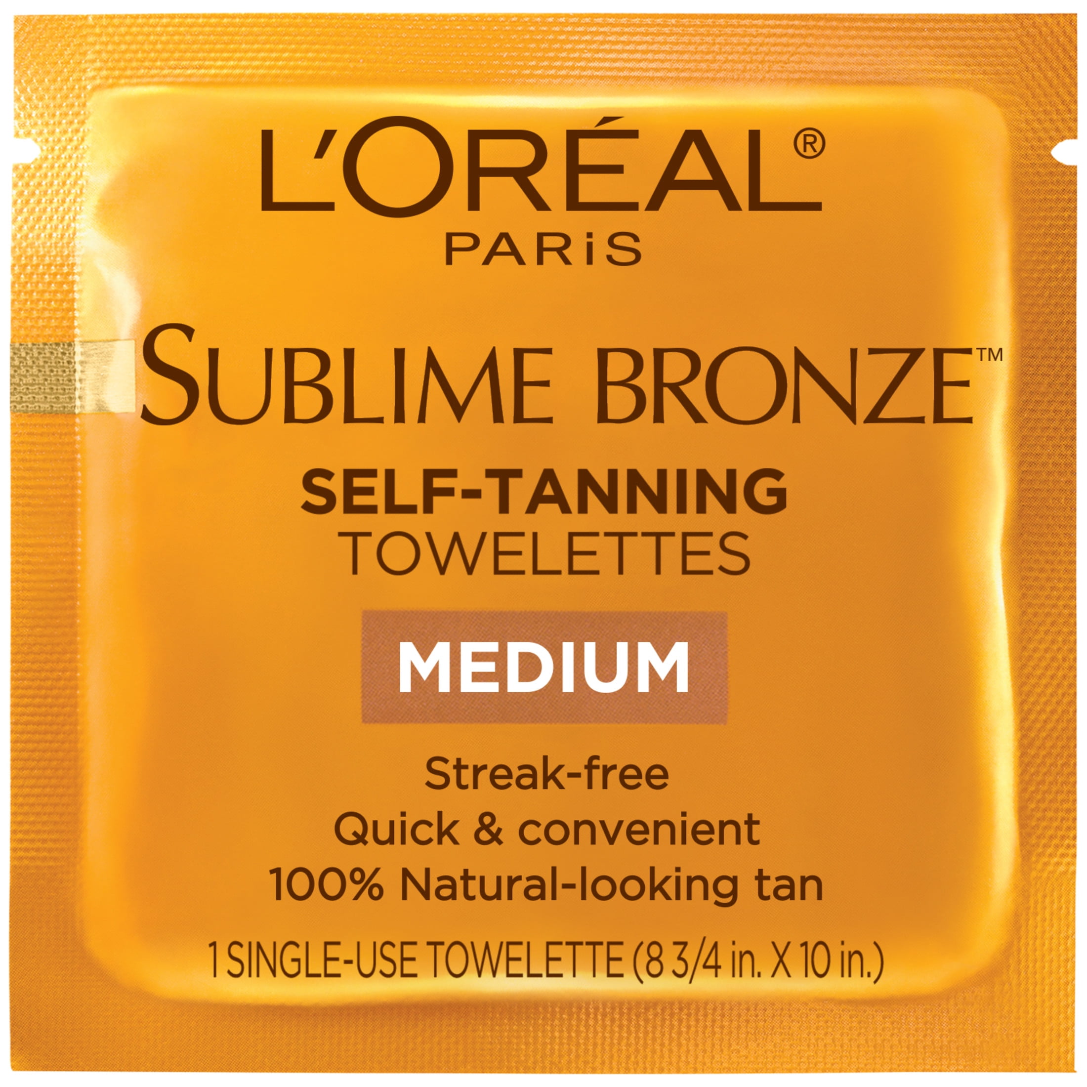 L'Oreal Paris Sublime Bronze Self-Tan Towelettes, Gradual Self Tanner, 6 Count Kit L'Oréal Paris