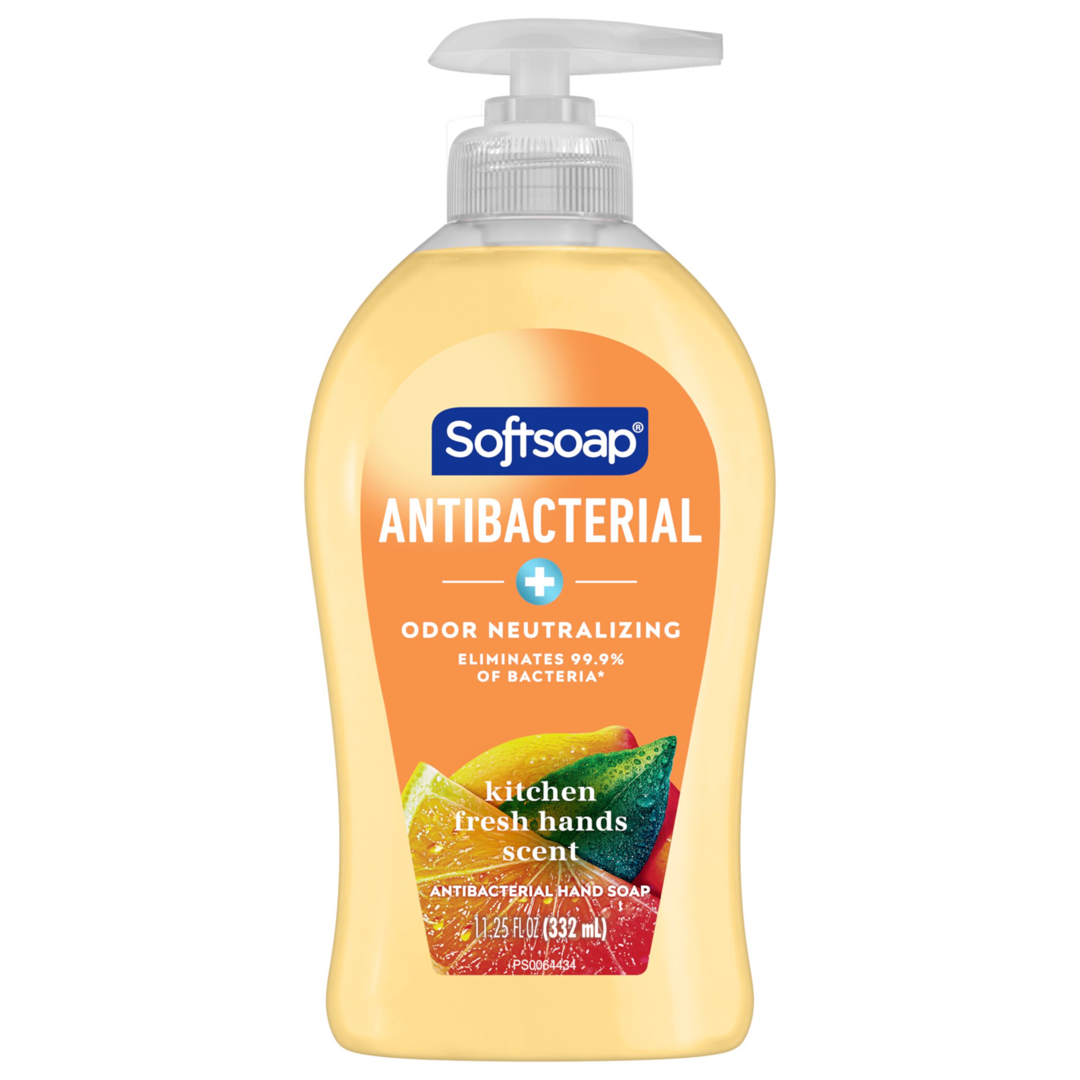 Softsoap Antibacterial Liquid Hand Soap, Kitchen Fresh Hands Lemon Scent Hand Soap, 11.25 oz Bottle Softsoap