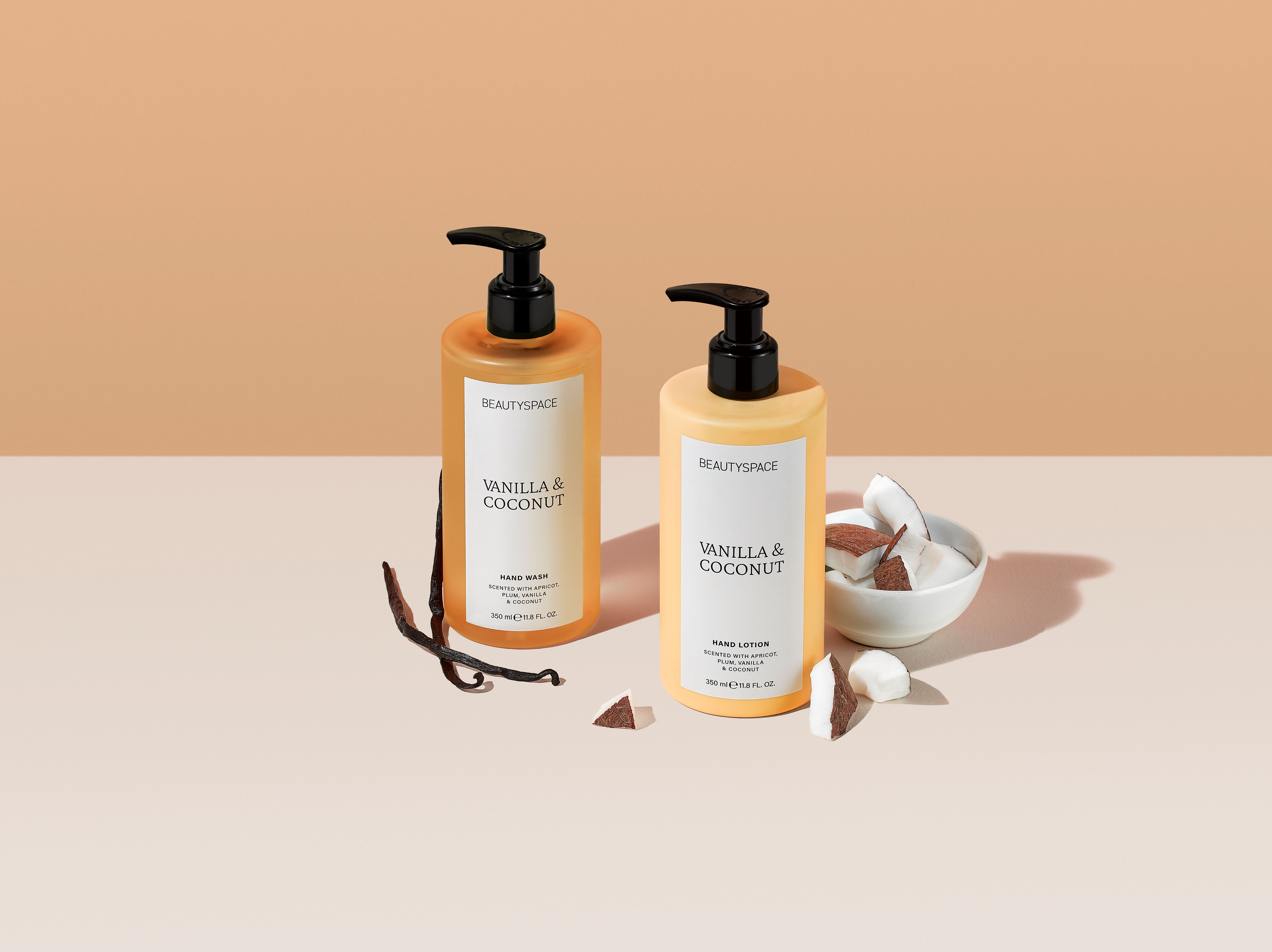 BEAUTYSPACE Vanilla and Coconut Hand Wash and Hand Lotion Duo BEAUTYSPACE