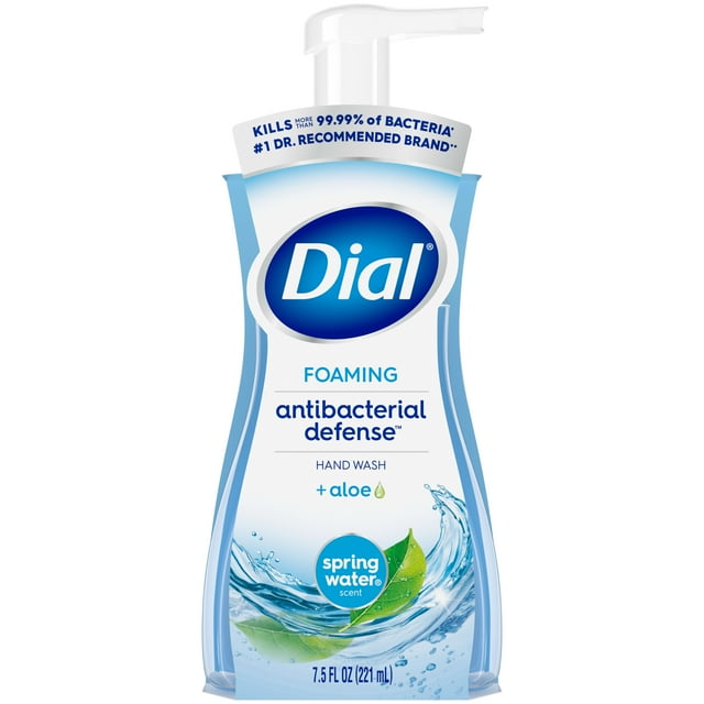 Dial Antibacterial Foaming Hand Wash, Spring Water, 7.5 fl oz Dial