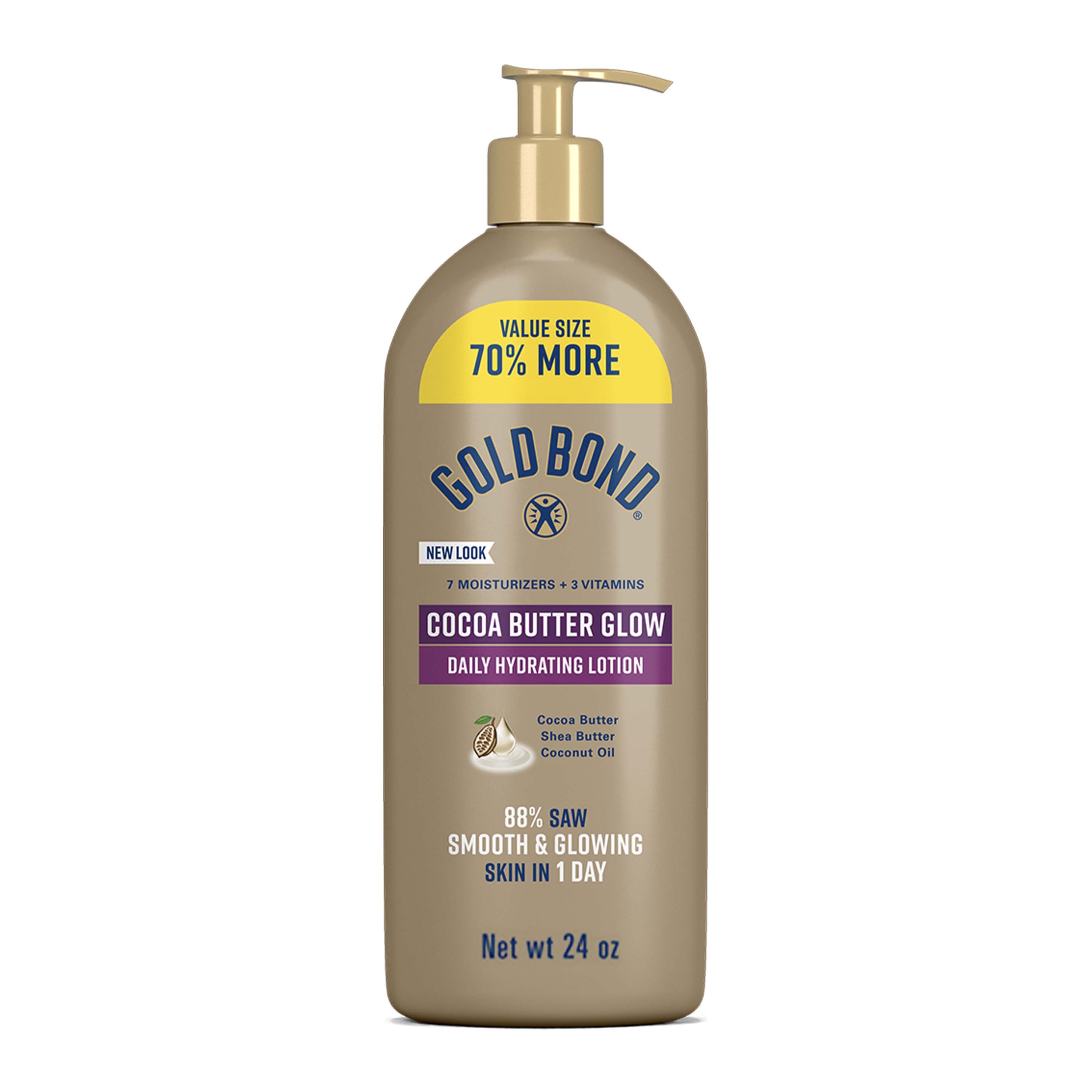 Gold Bond Cocoa Butter Glow Daily Hydrating Lotion, 24 oz. Gold Bond